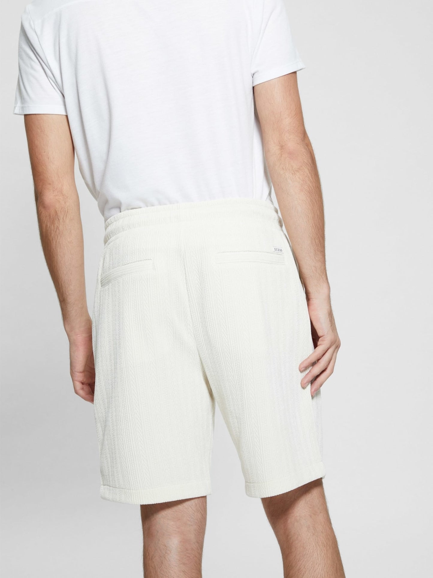 Textured knit shorts