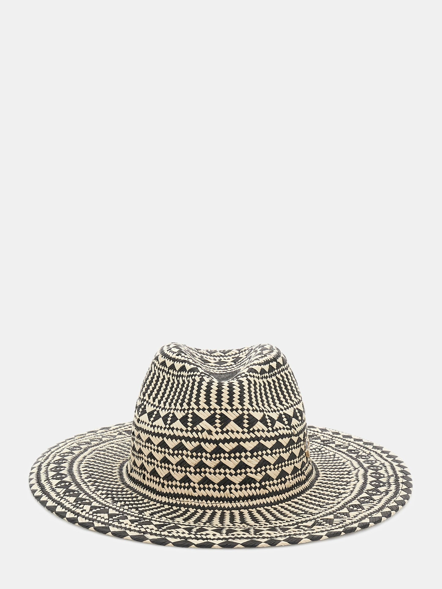 Geometric-design straw hat