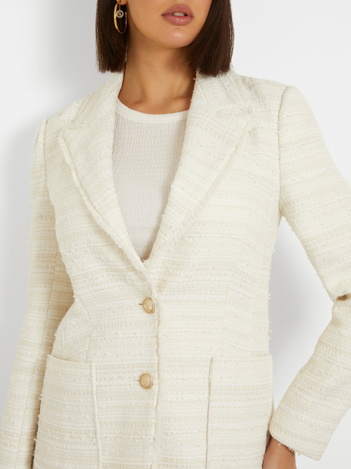Tweed single breasted blazer