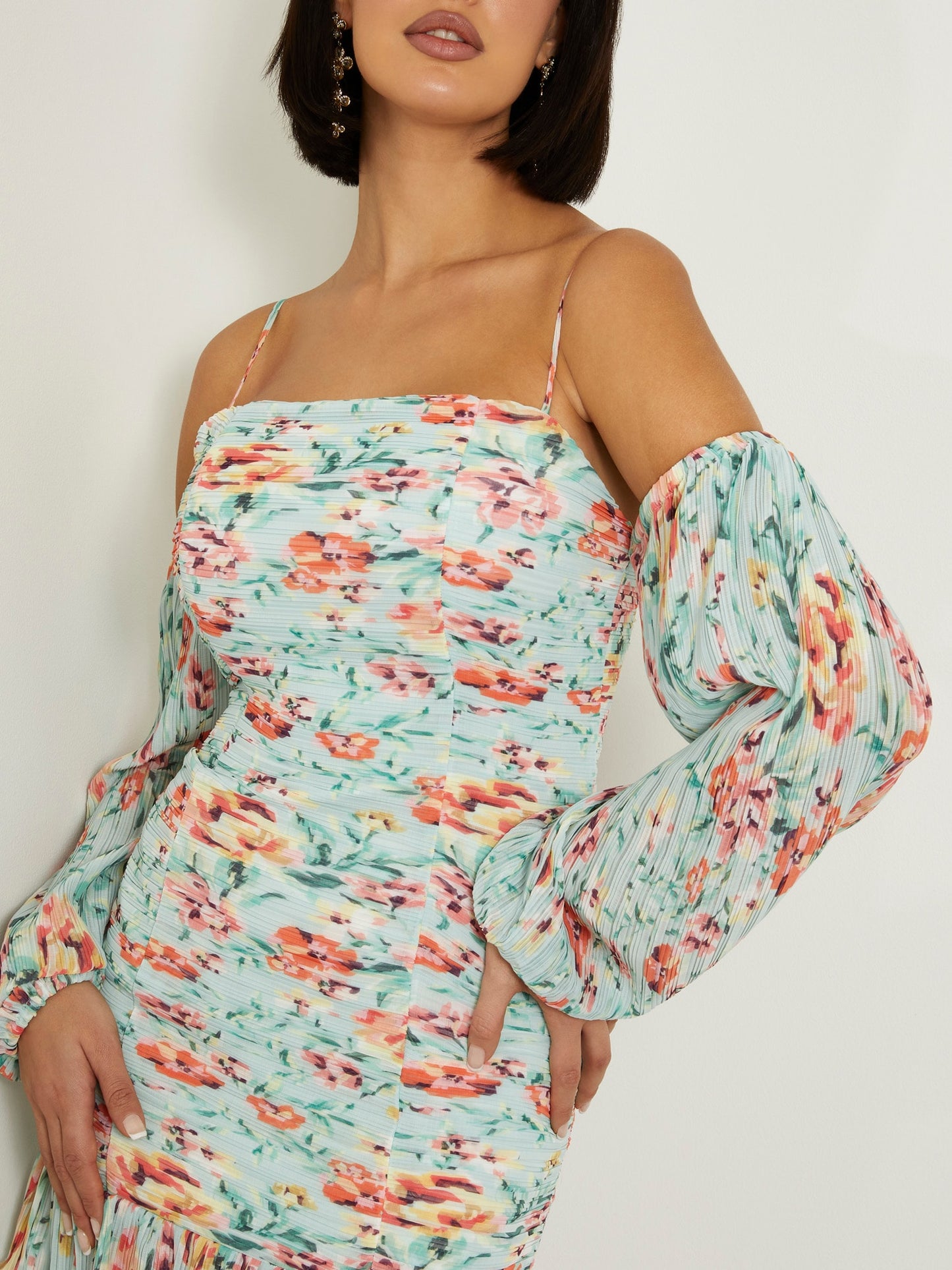 Floral print mini dress