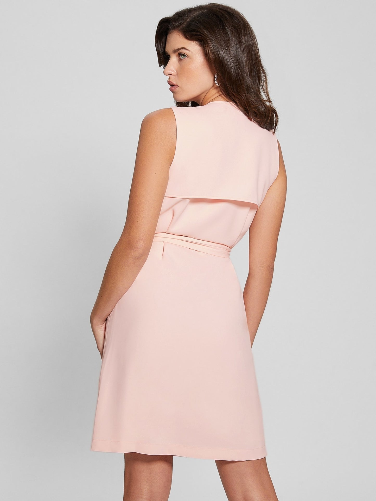 Belted mini wrap up dress_Women