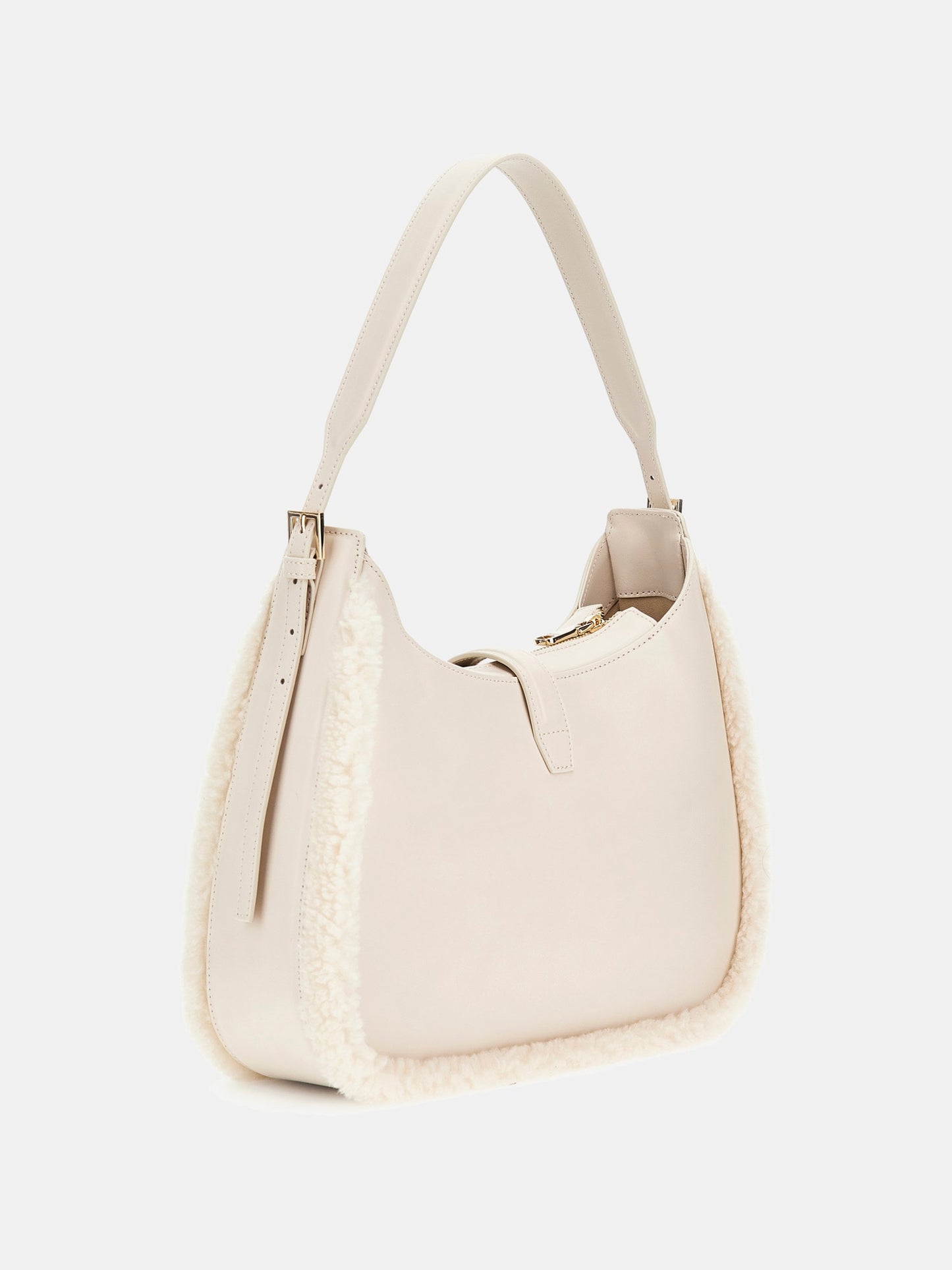 Faux fur mini hobo