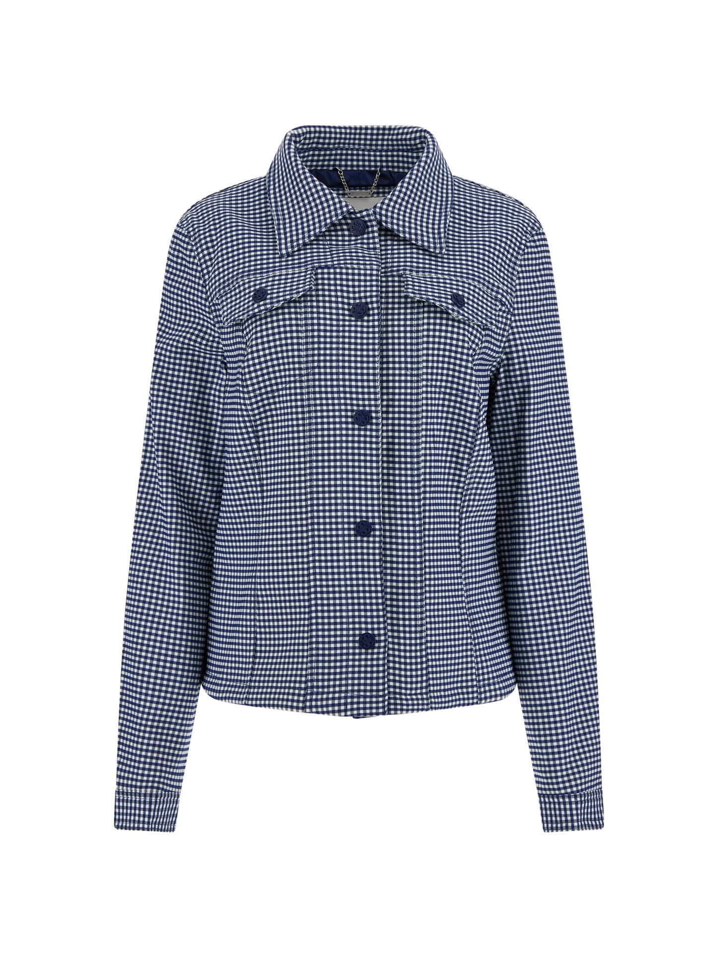Gingham check print jacket