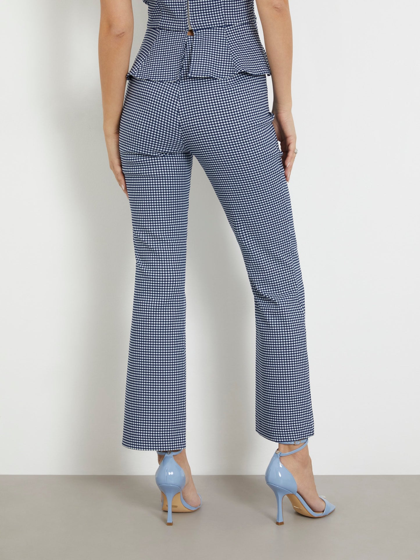Gingham check print pant