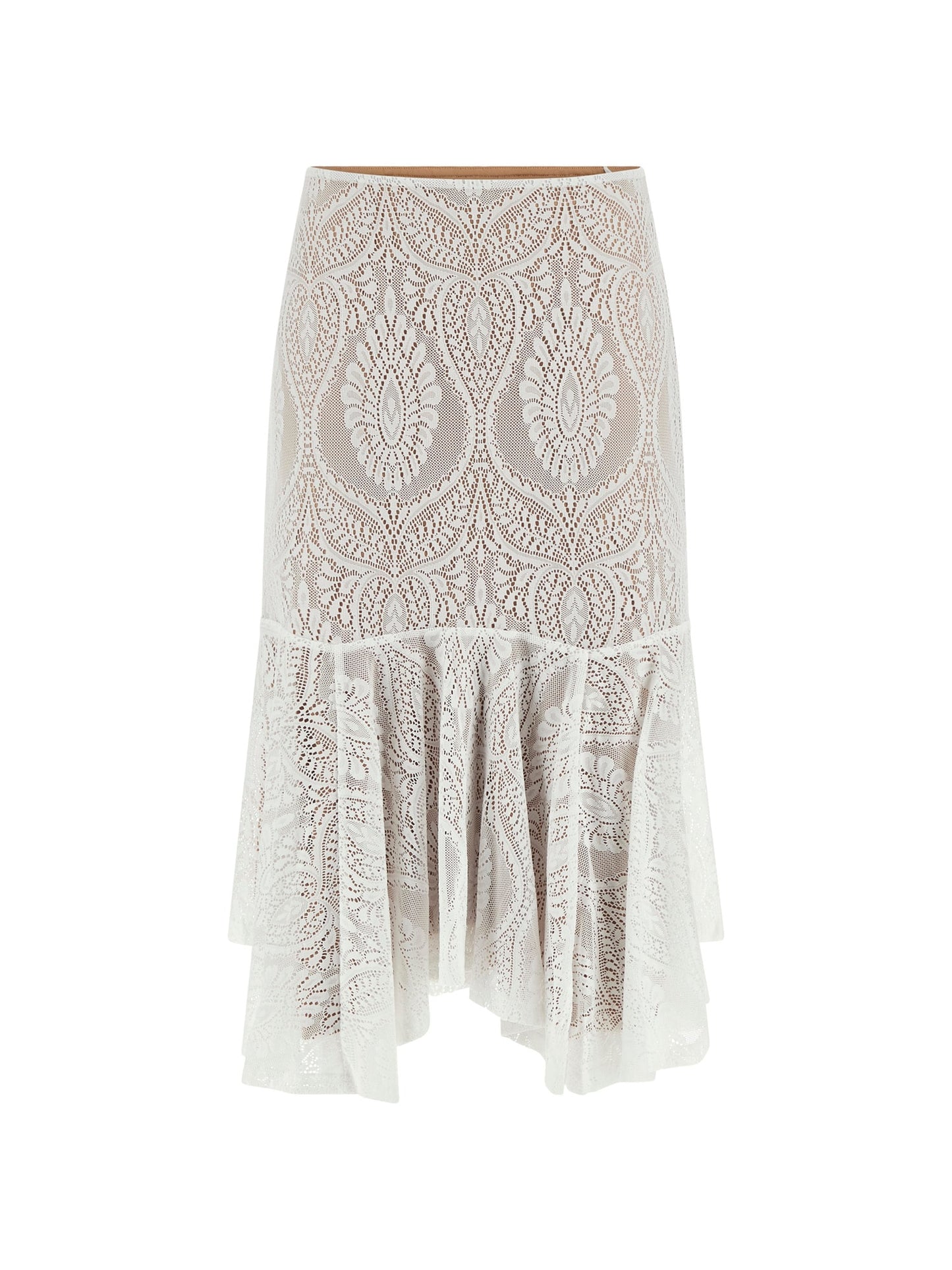 Lace midi skirt