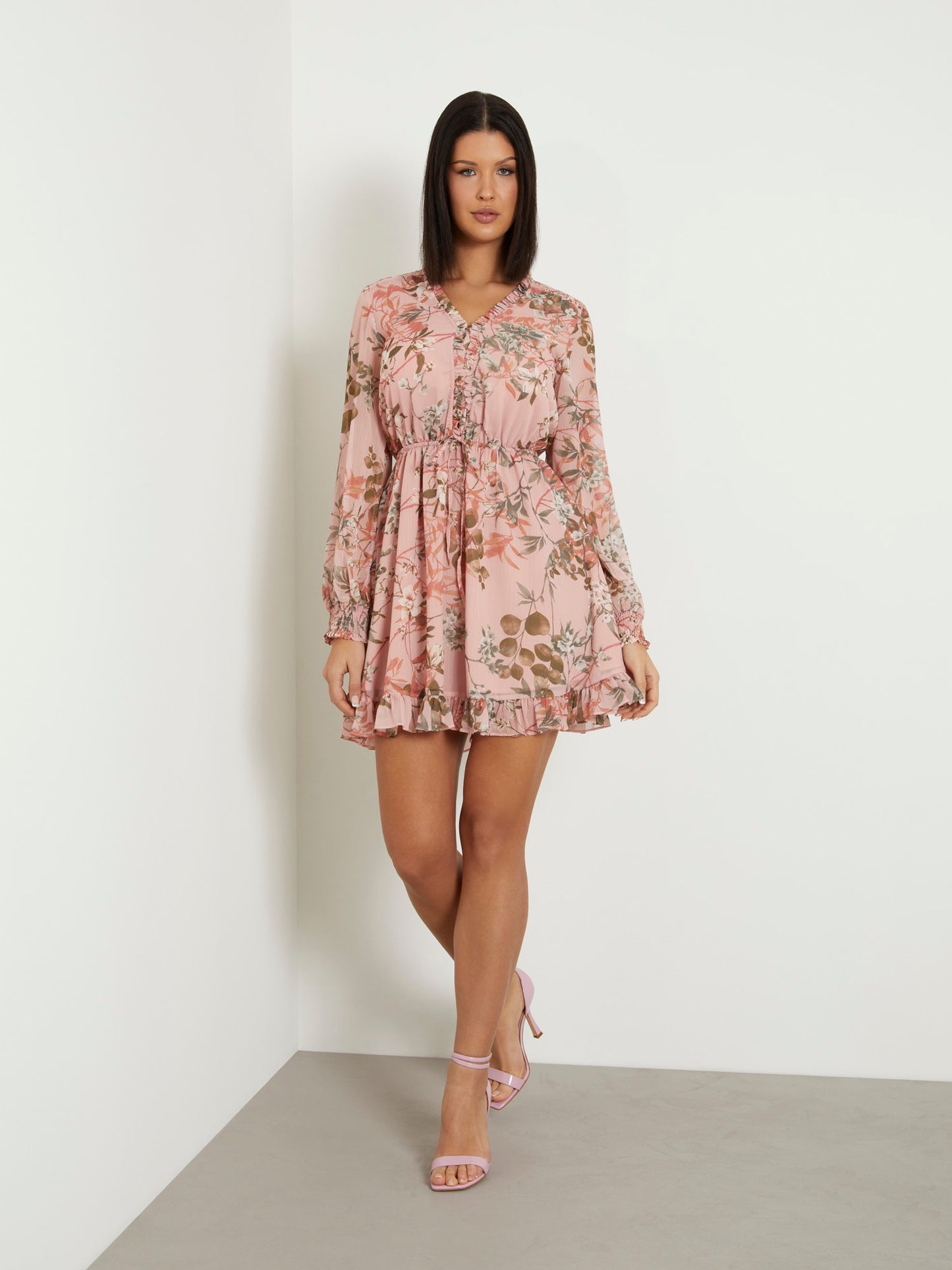 Floral print mini dress