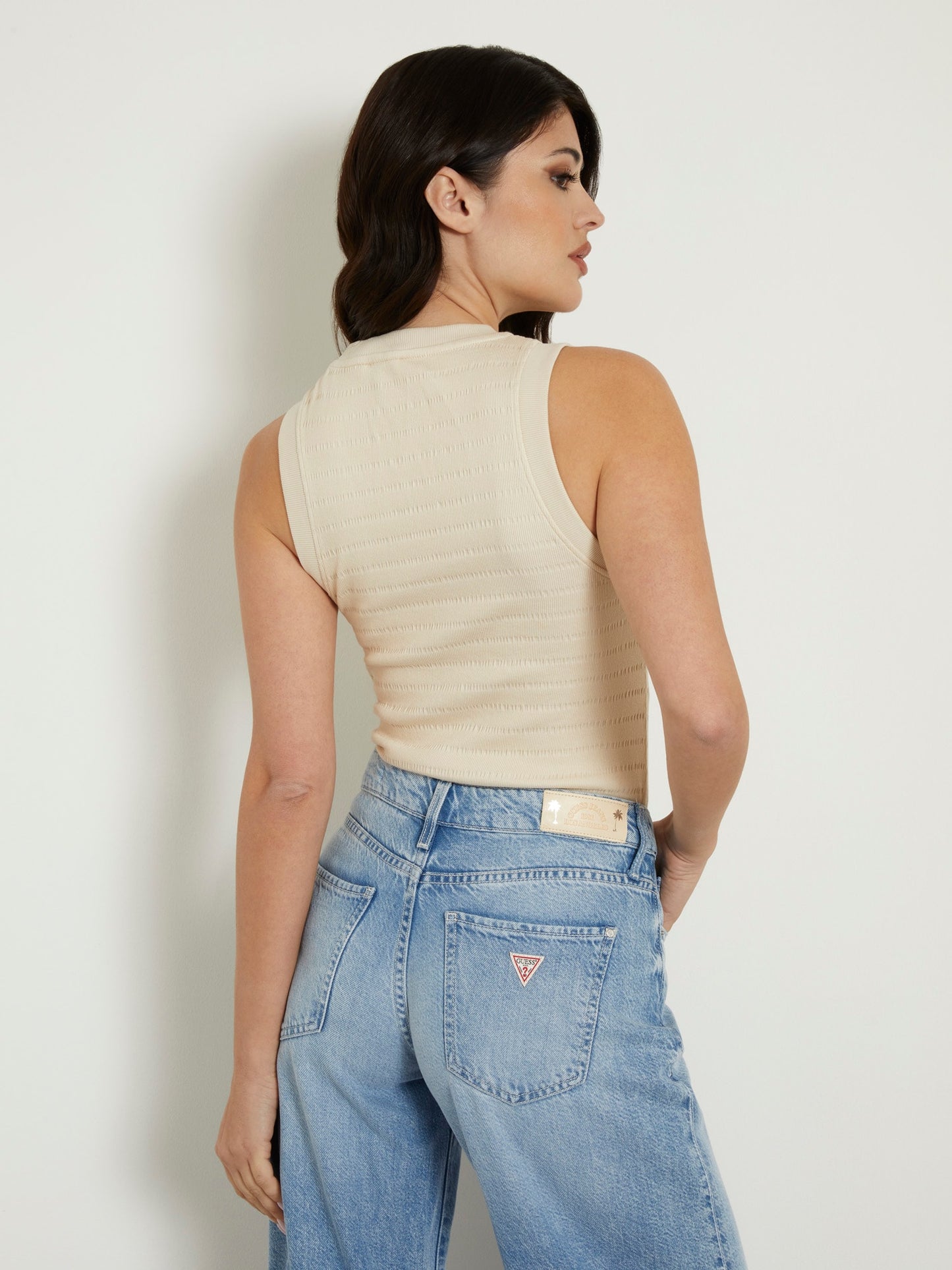 Striped jersey top