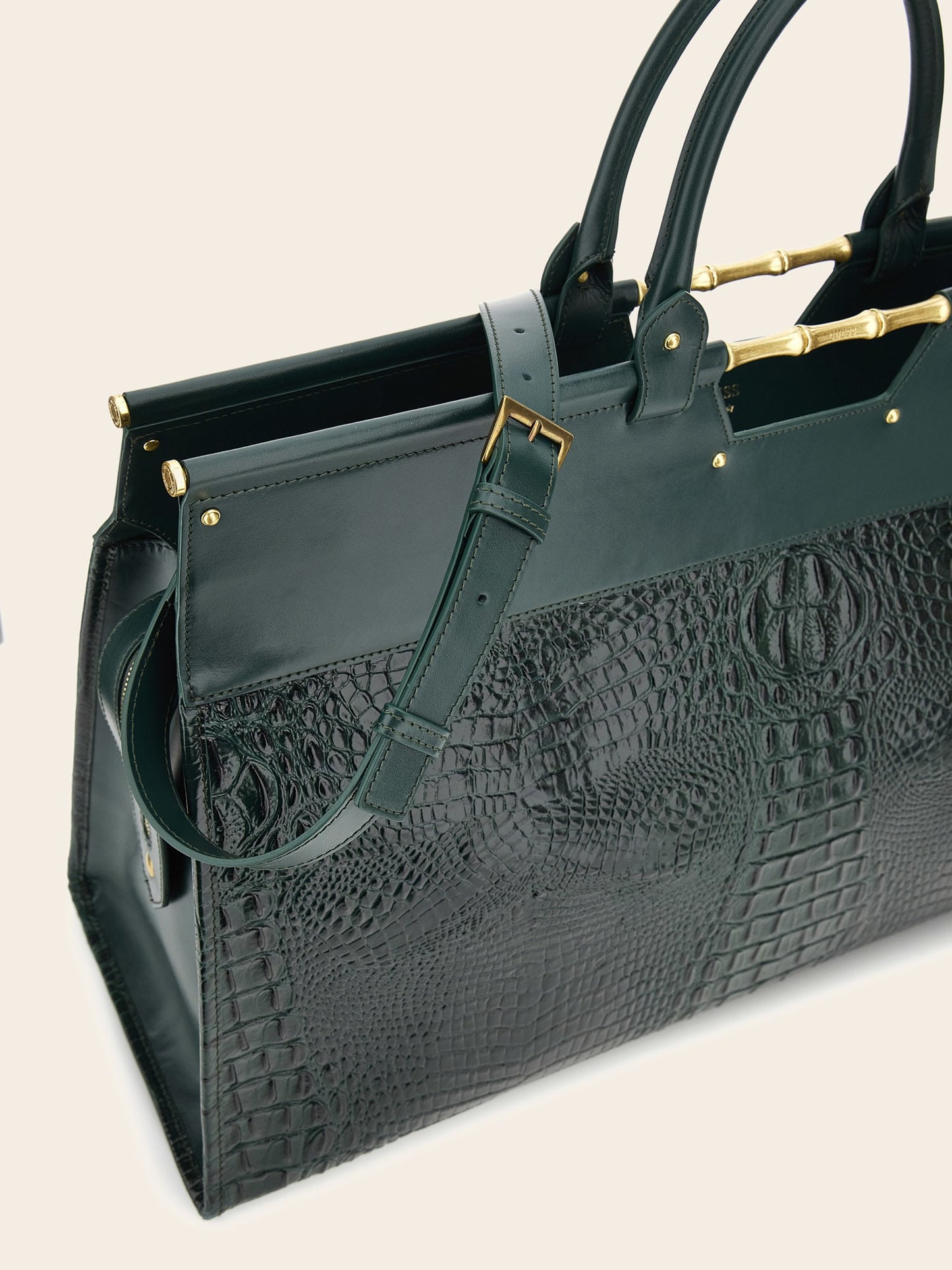 Iris genuine leather maxi handbag