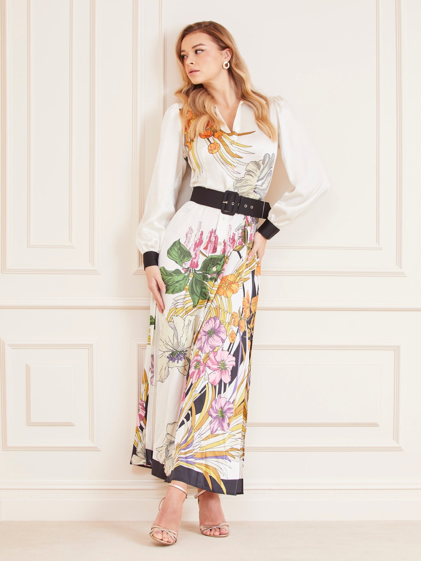 Marciano floral print long dress