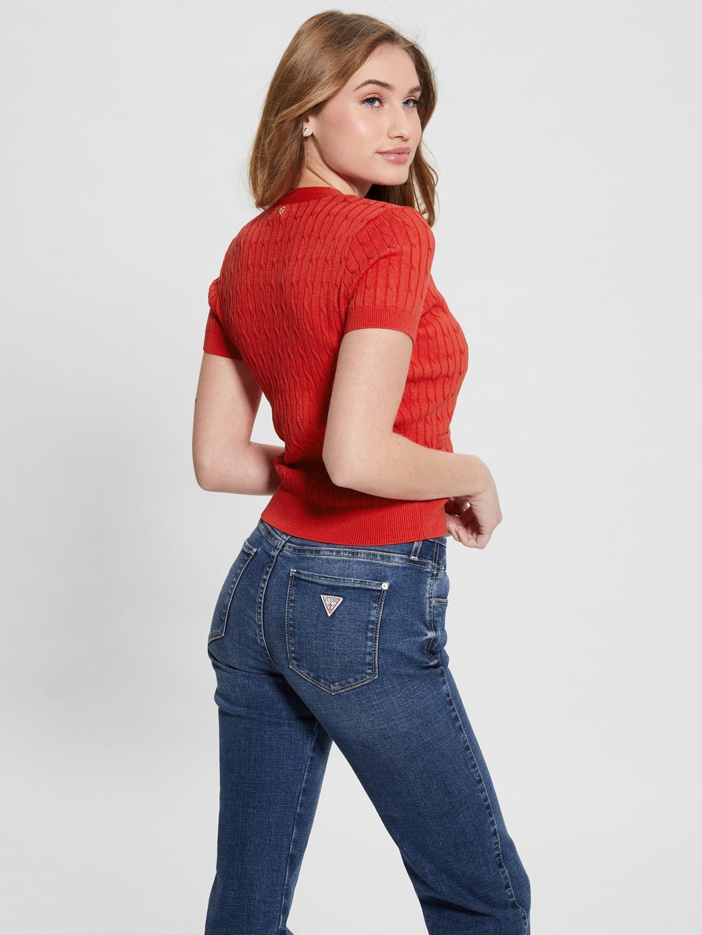 Rib knit sweater top
