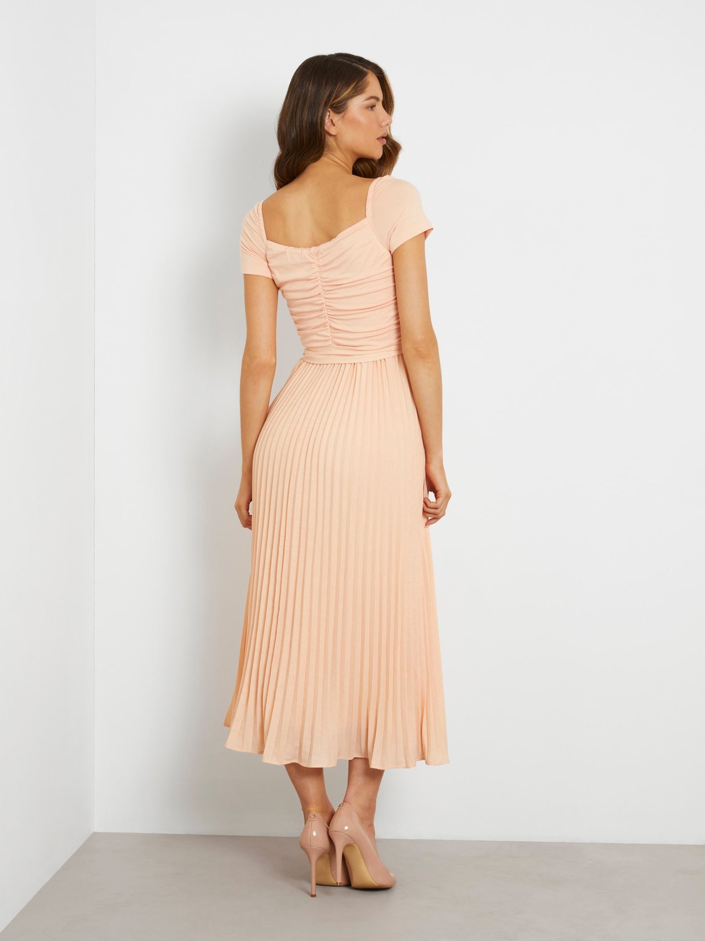 Pleated midi dress