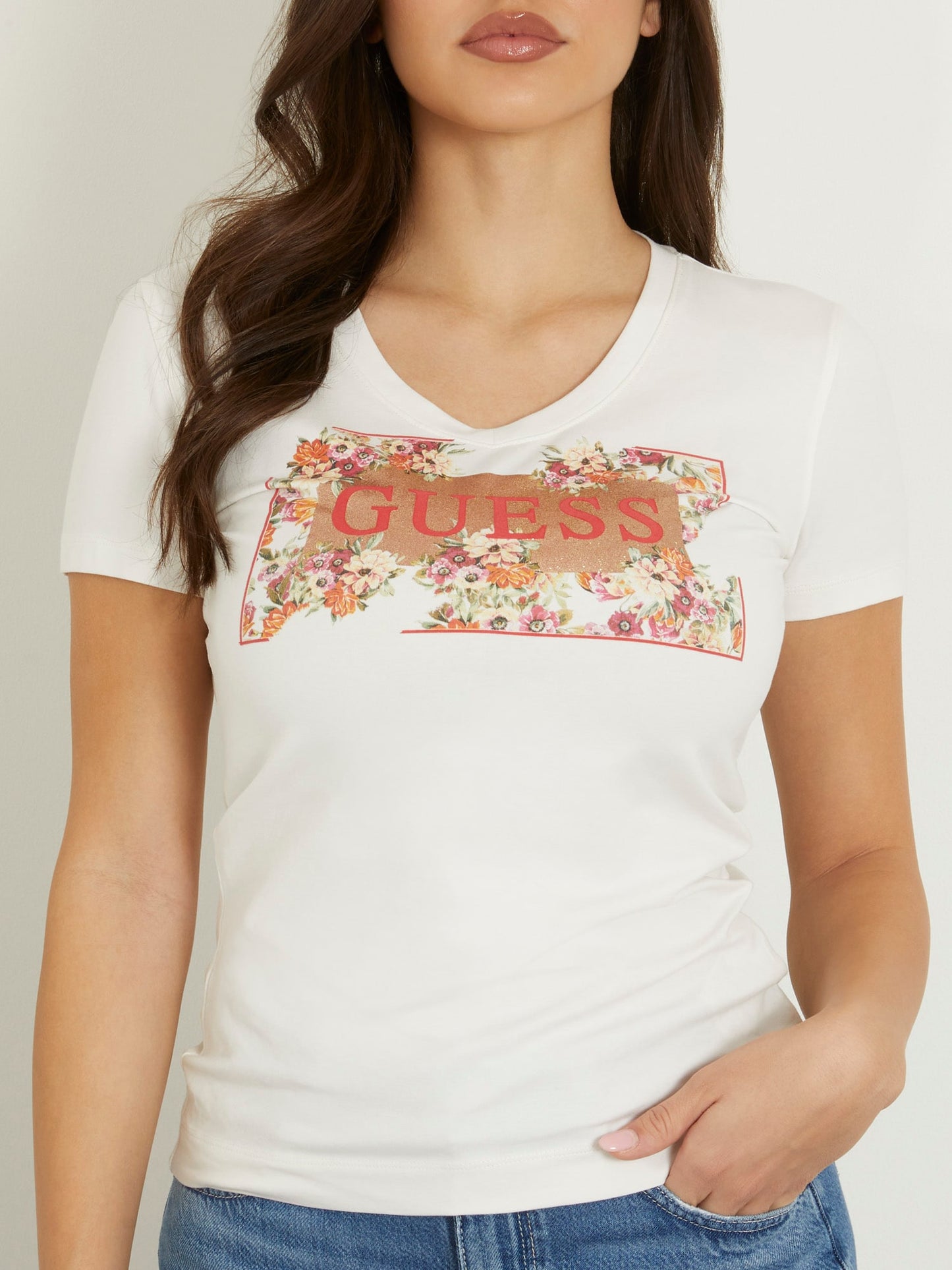 Flower logo stretch t-shirt