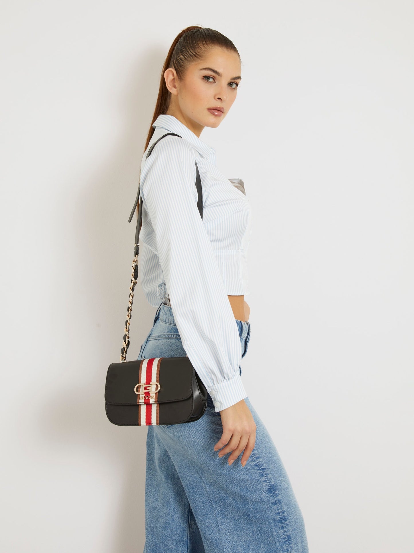 Nelka front-stripe mini crossbody