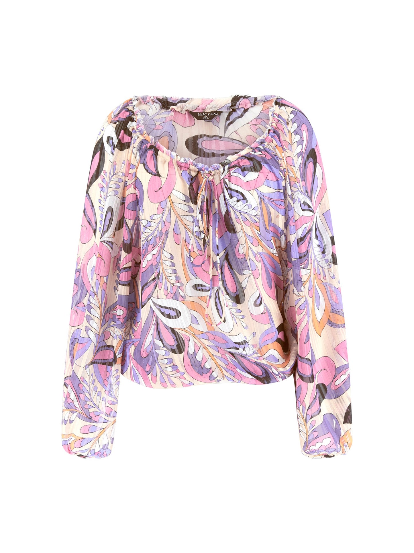 Marciano paisley lurex print blouse