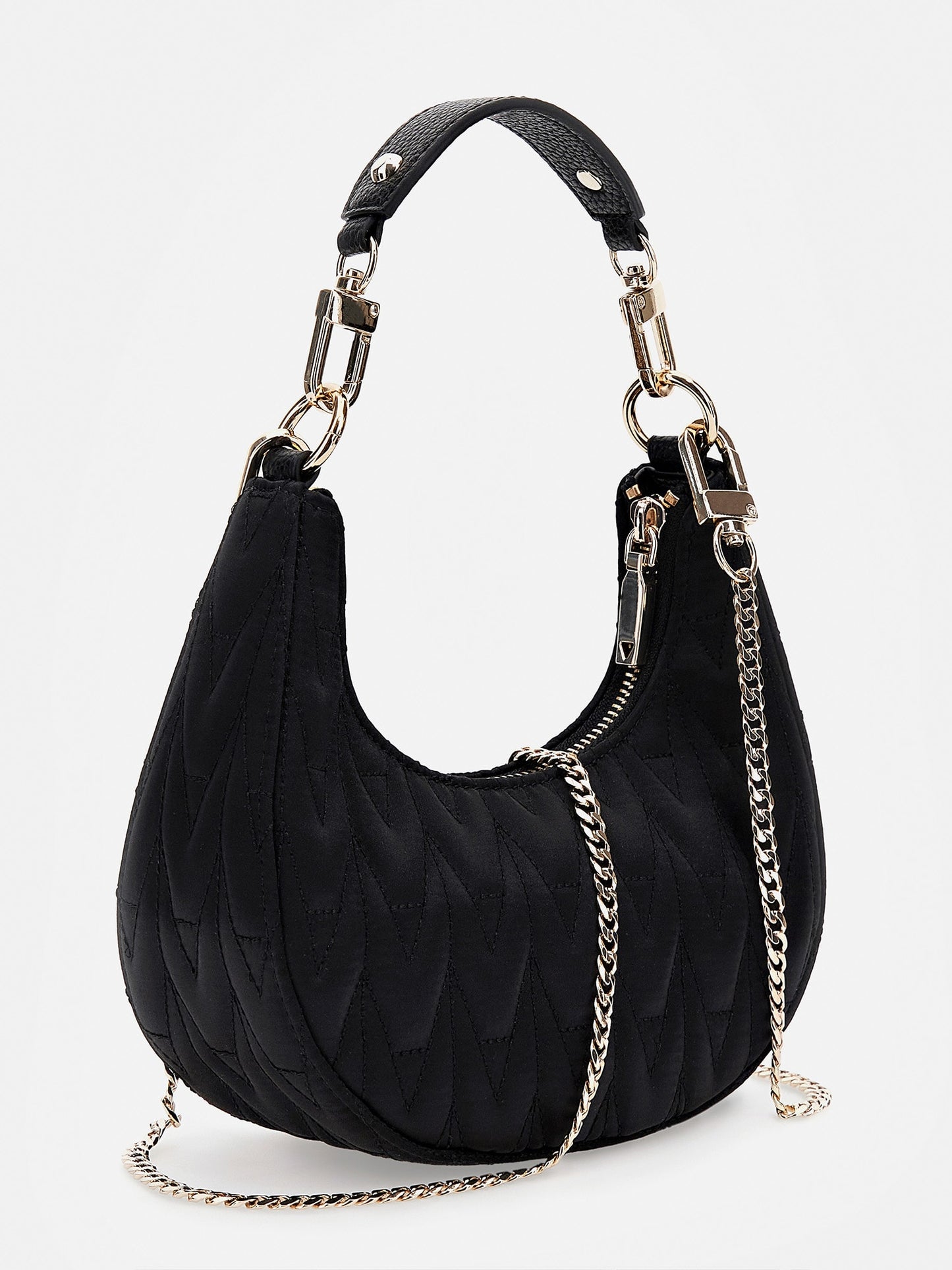 Golden Rock Quilted Mini Hobo Bag