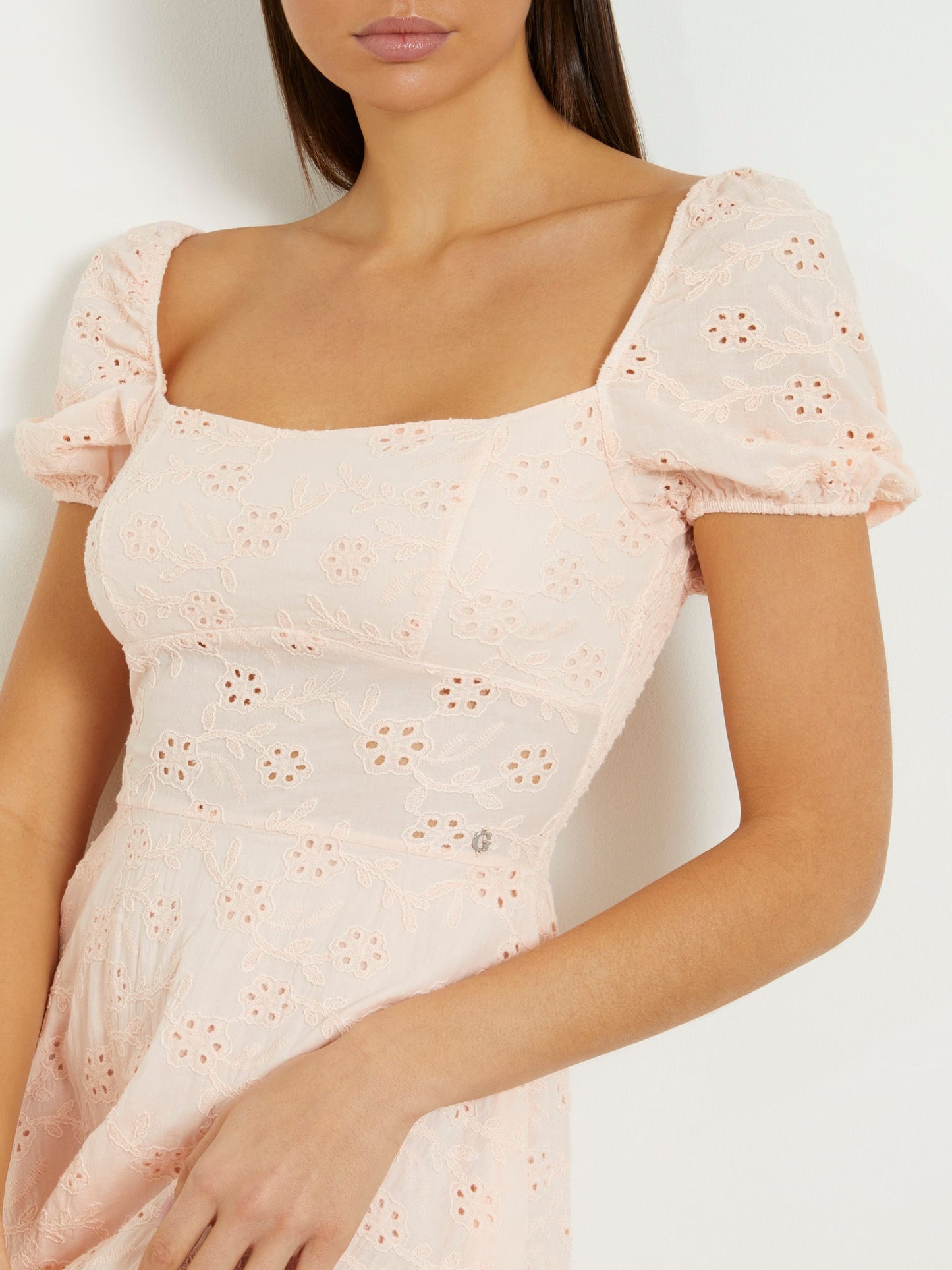 Eyelets mini dress