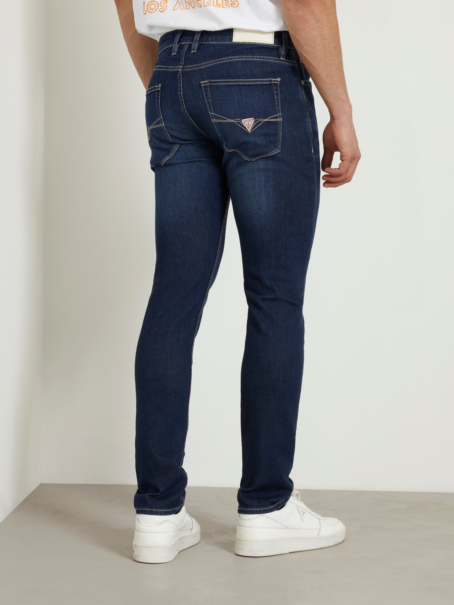 Mid rise slim denim pant