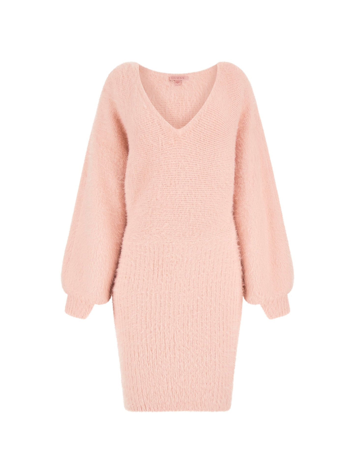 Fuzzy sweater midi dress