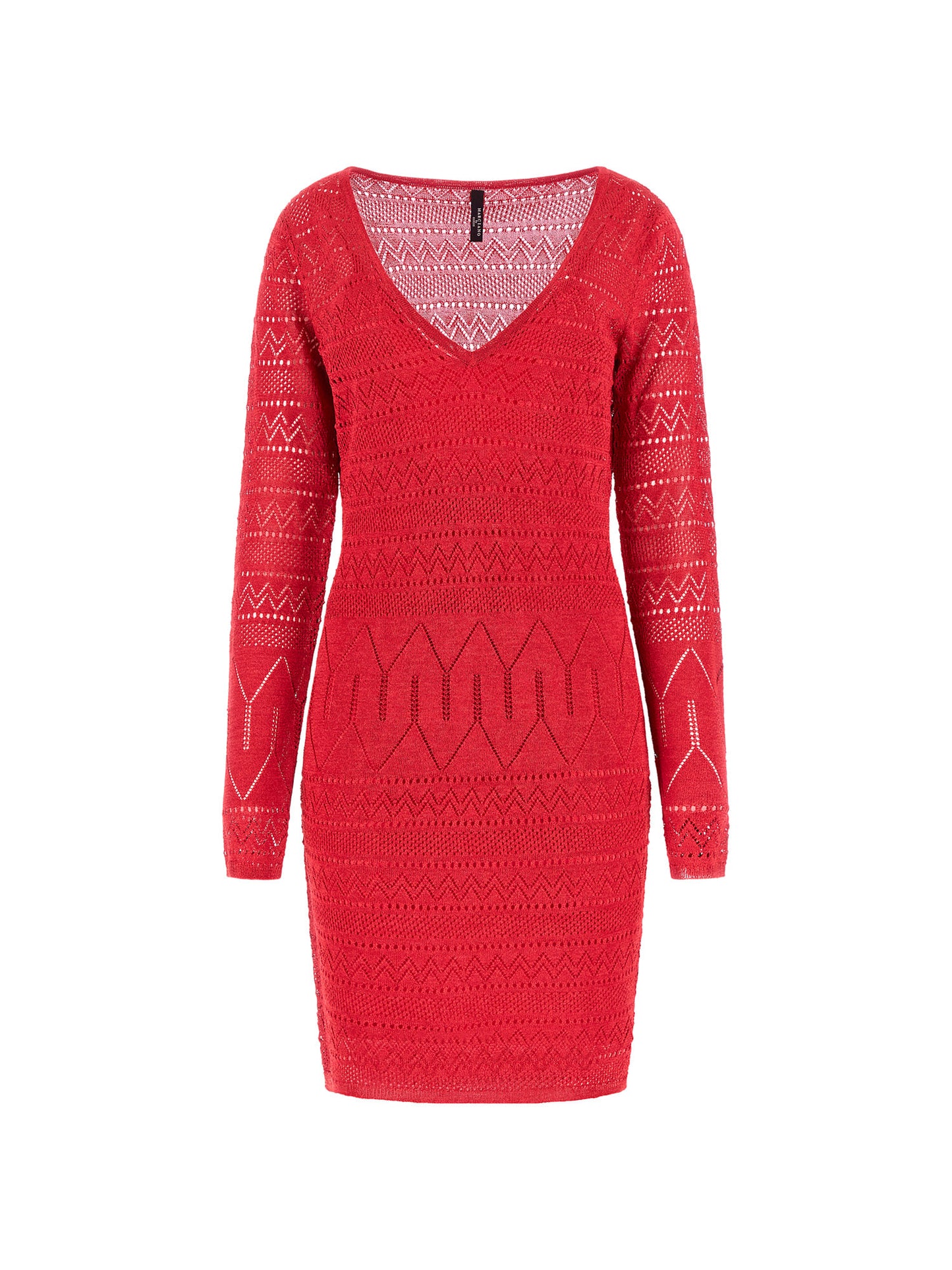 Marciano bodycon mini crochet lurex dress