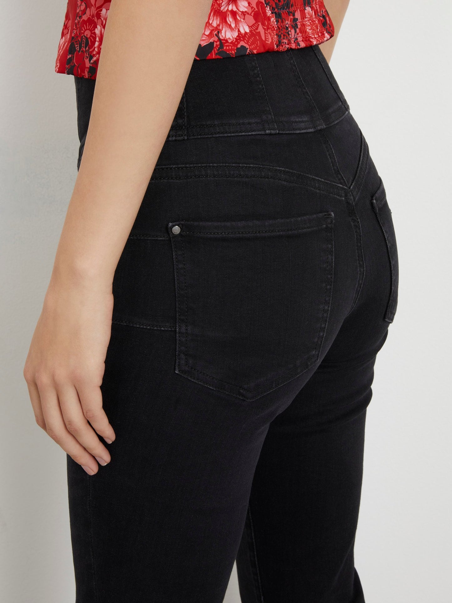 High rise flare denim pant