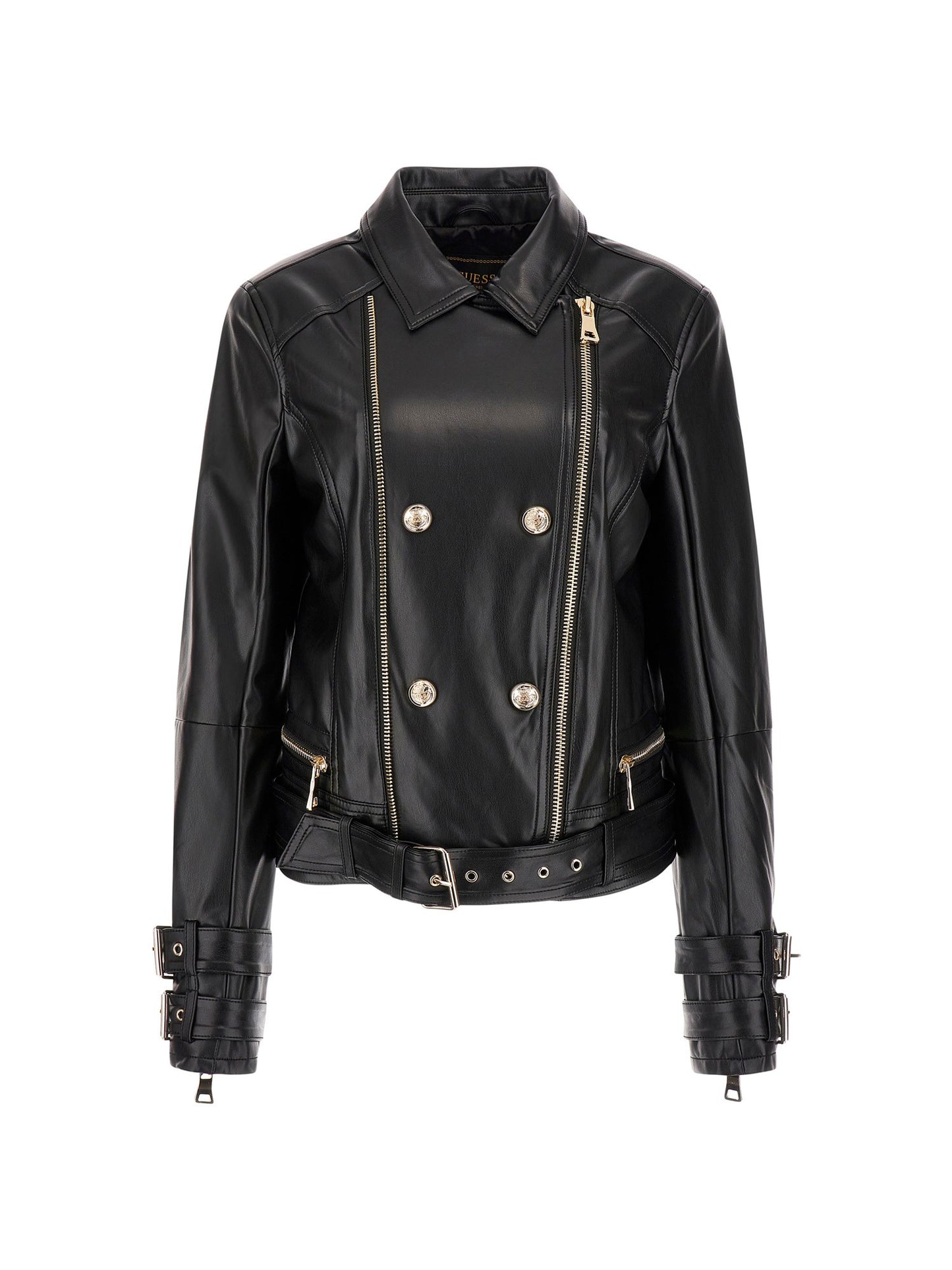 Faux leather biker jacket