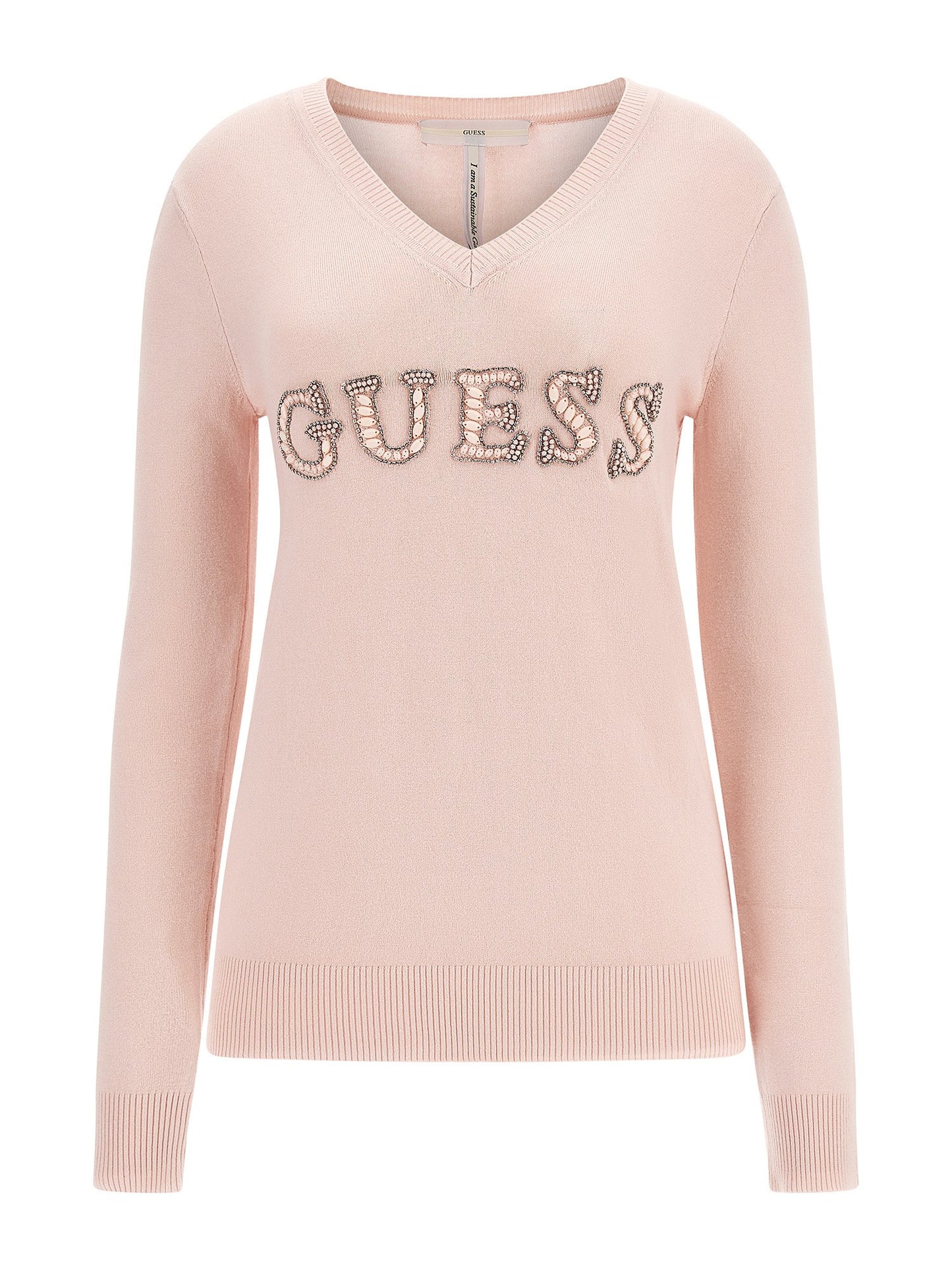 Rhinestones front logo sweater
