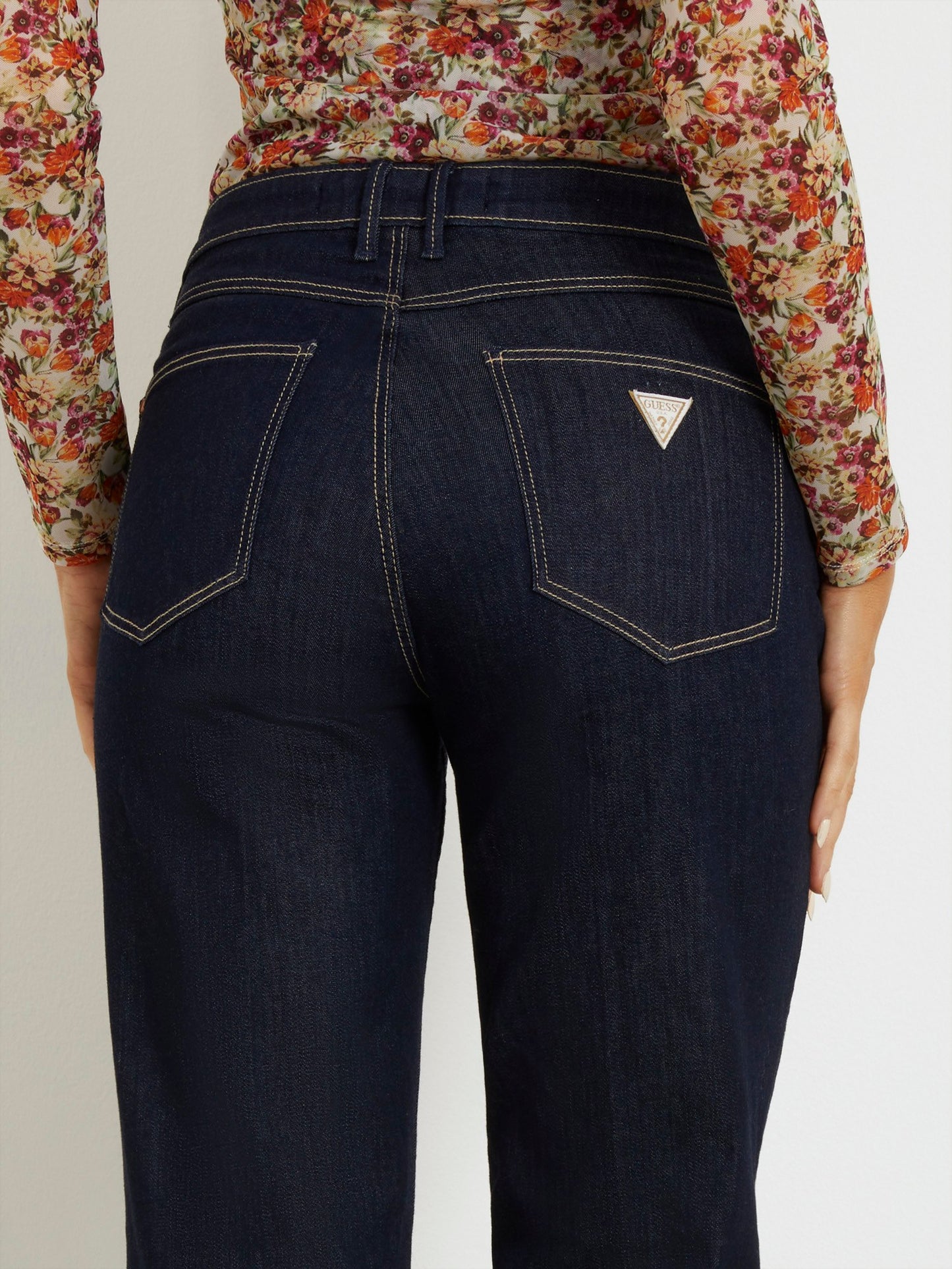 High rise flare denim pant