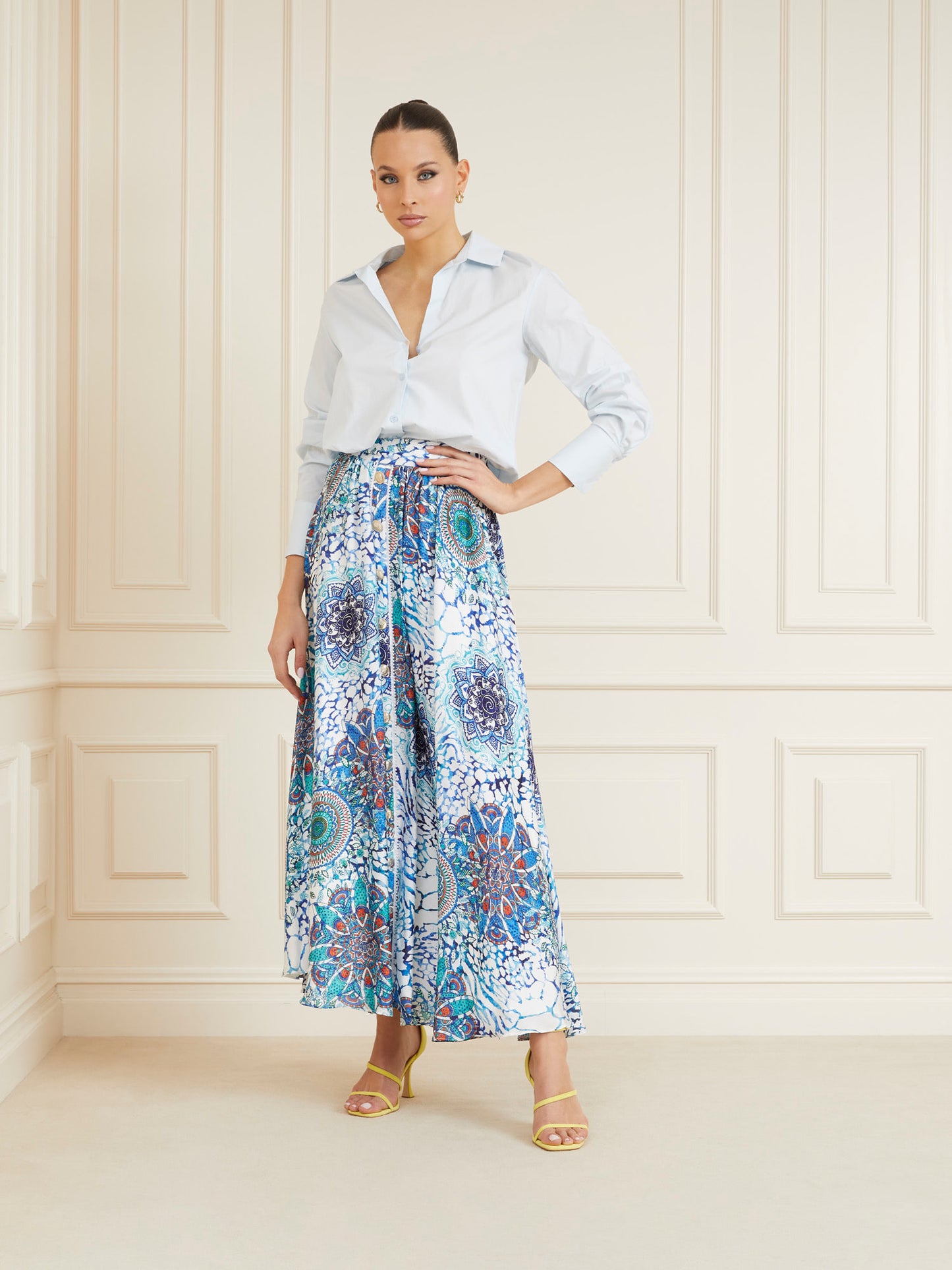 Marciano floral print long skirt