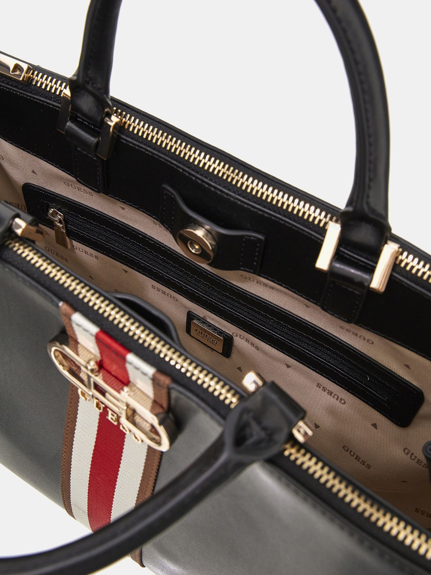Nelka front-stripe handbag