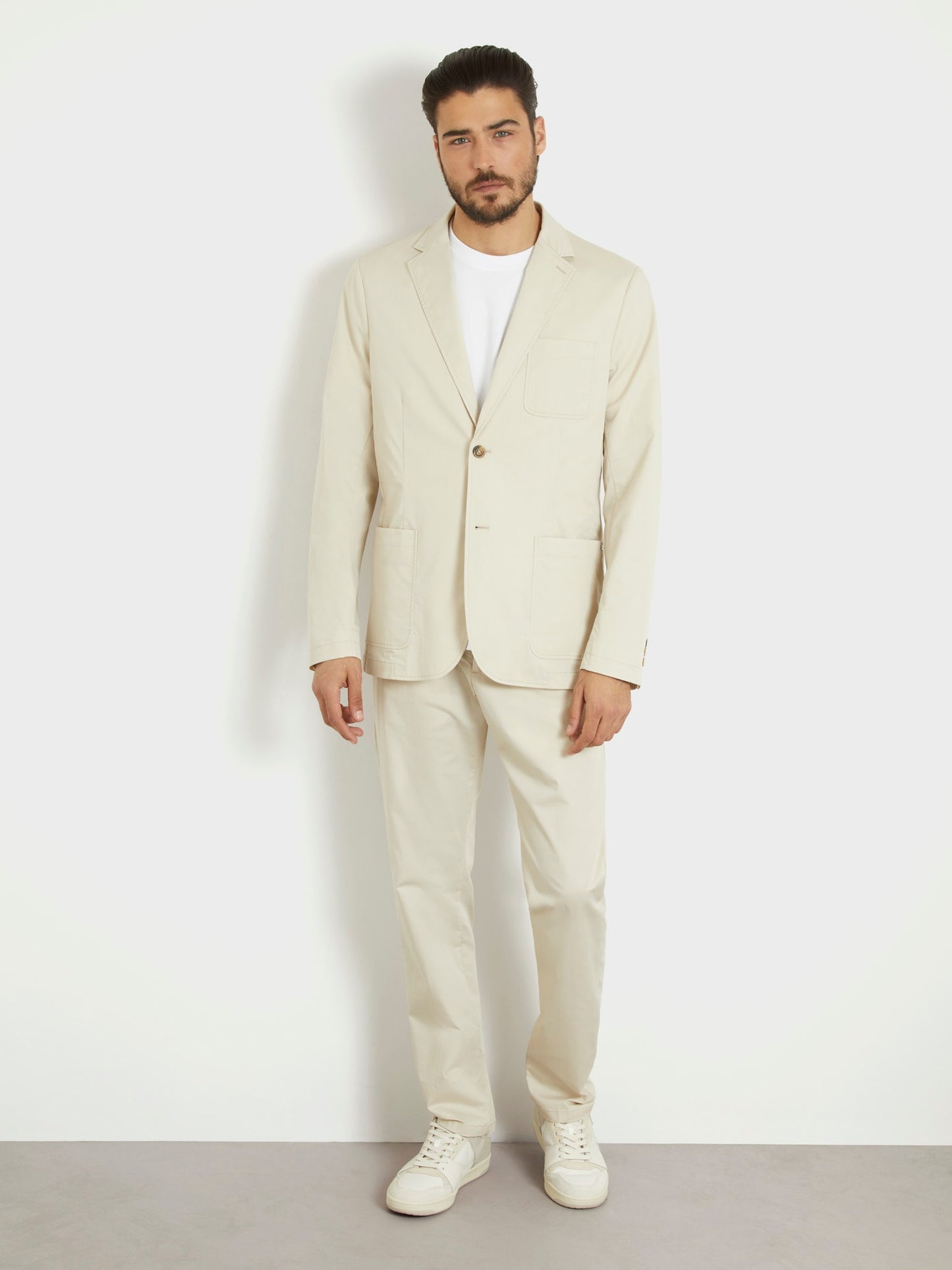 Satin single breasted blazer