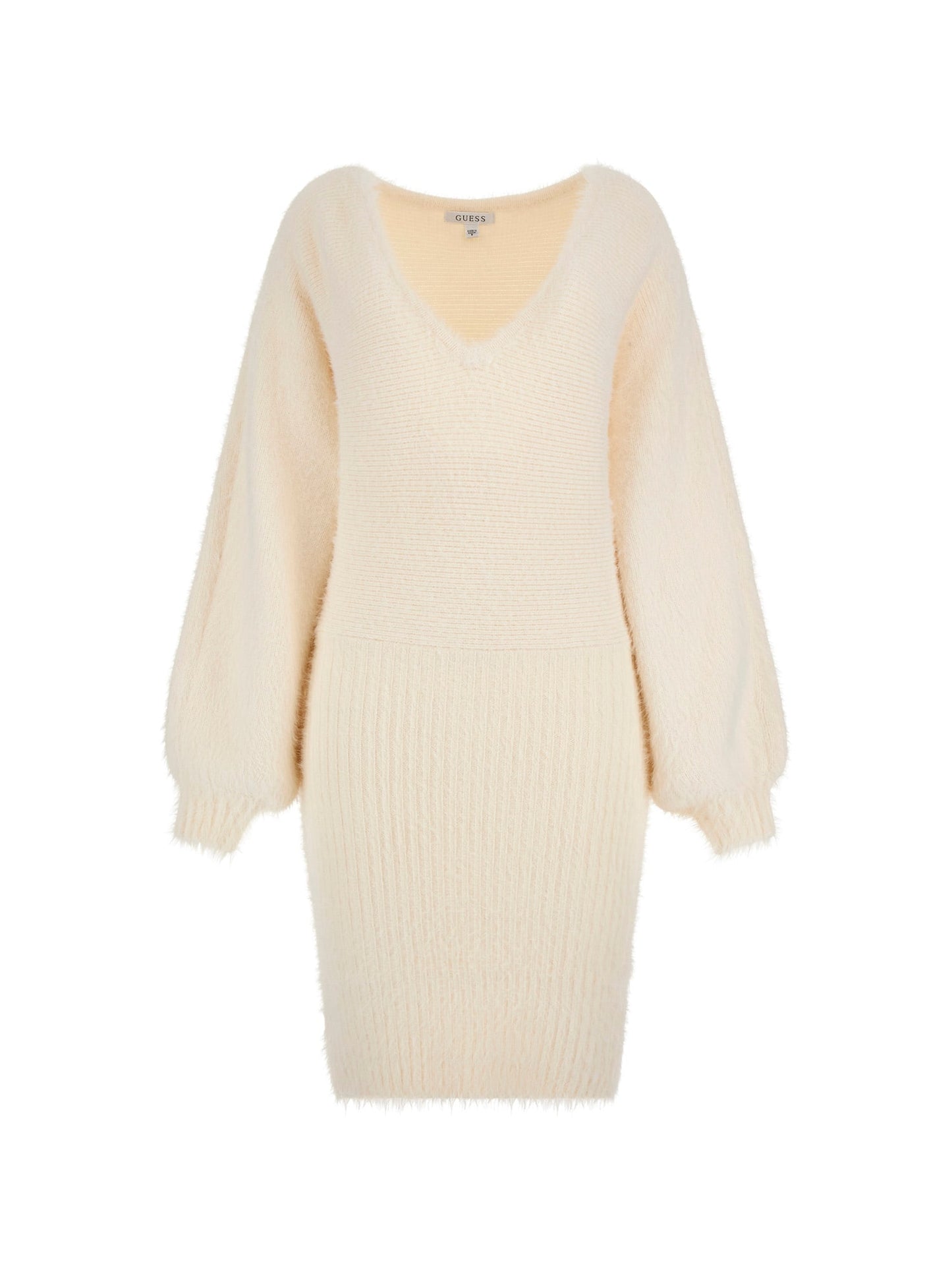 Fuzzy sweater midi dress