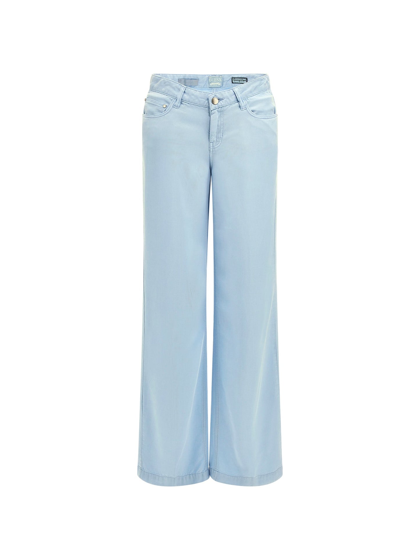 Mid rise wide leg pant