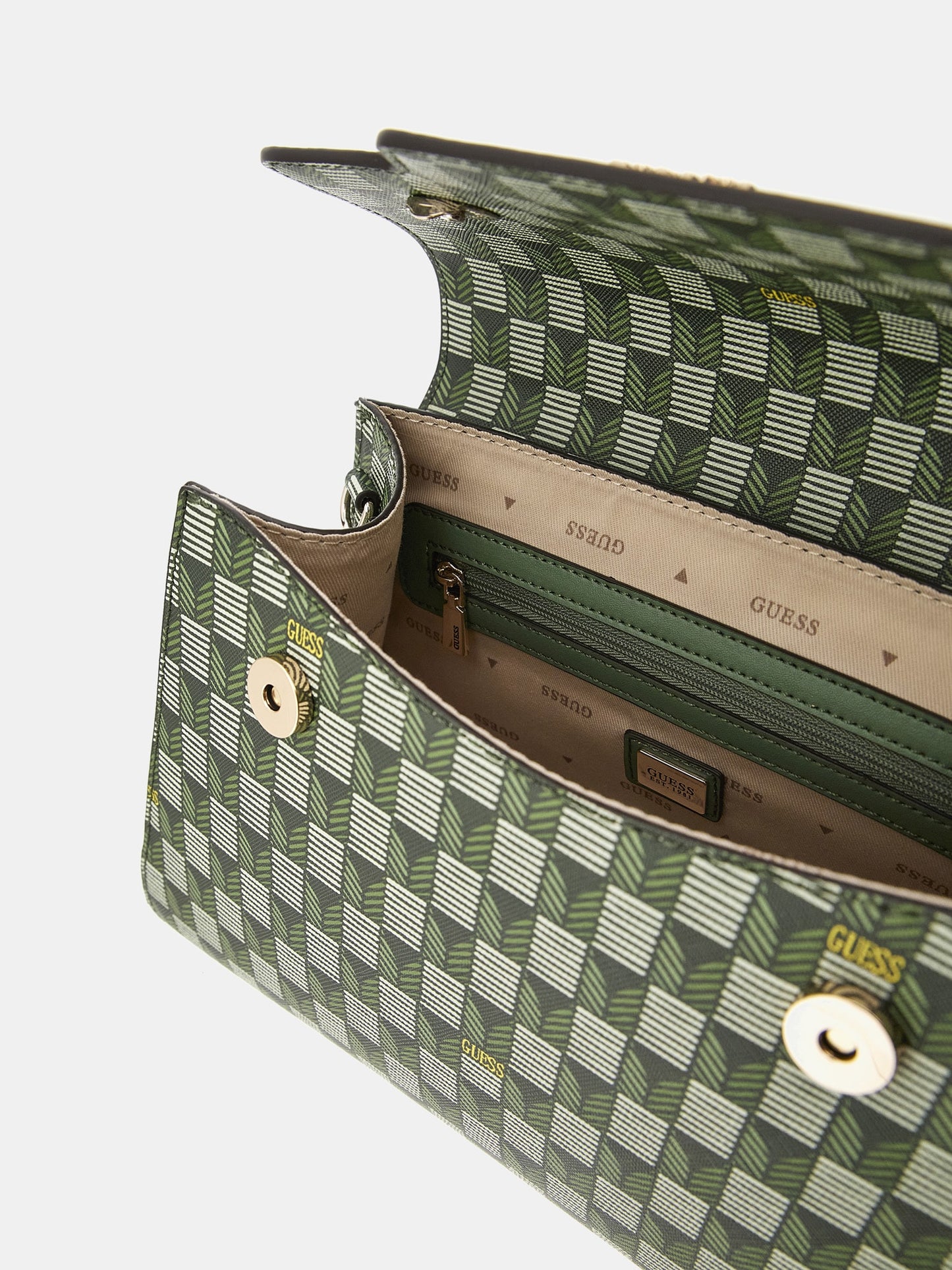 Hallie geometric-print handbag