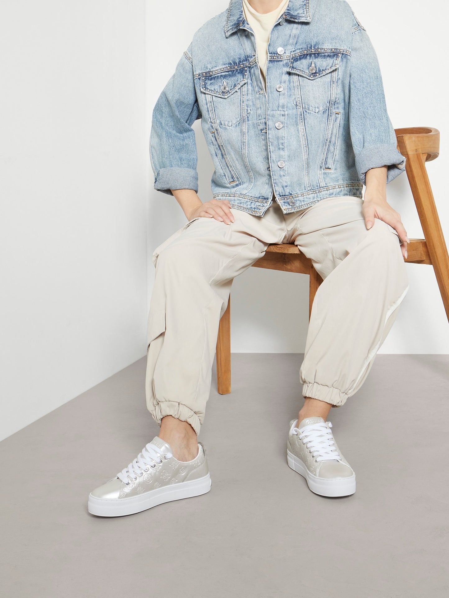 Gianele laminated sneakers