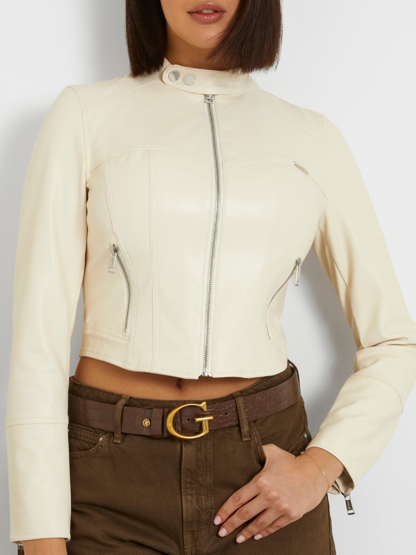 Faux leather jacket
