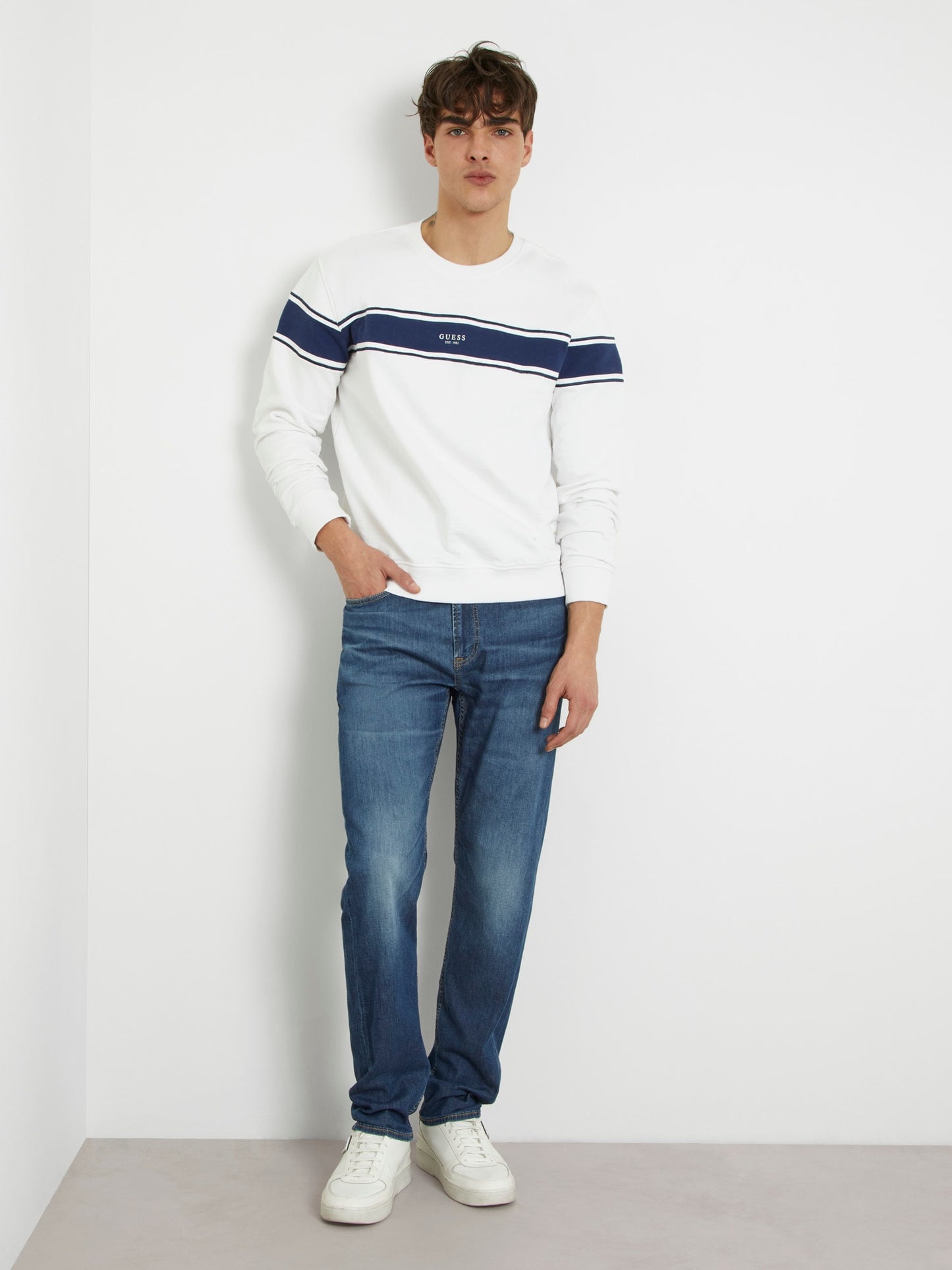 Stripe inserts sweatshirt