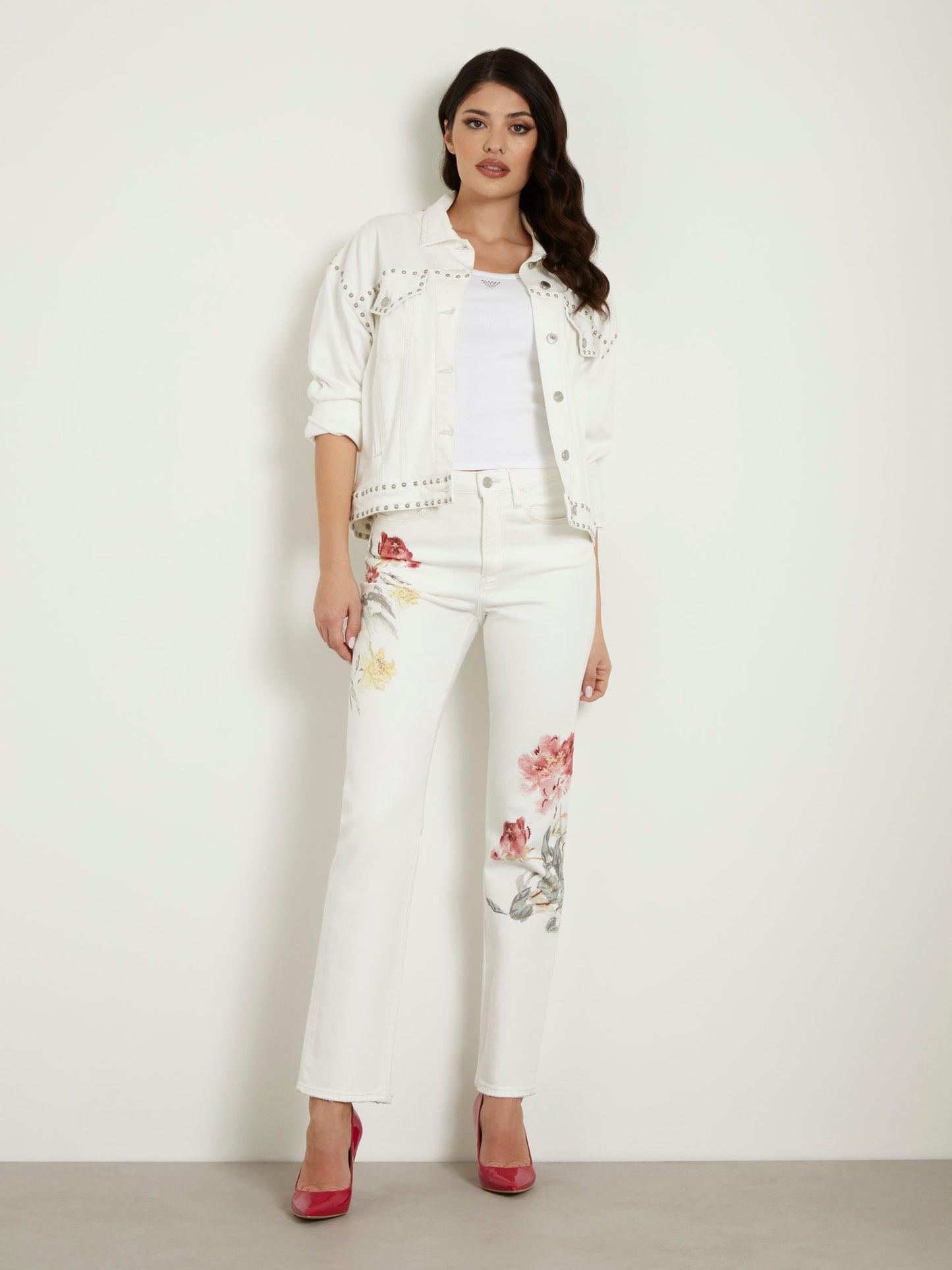 Girly straight denim pant