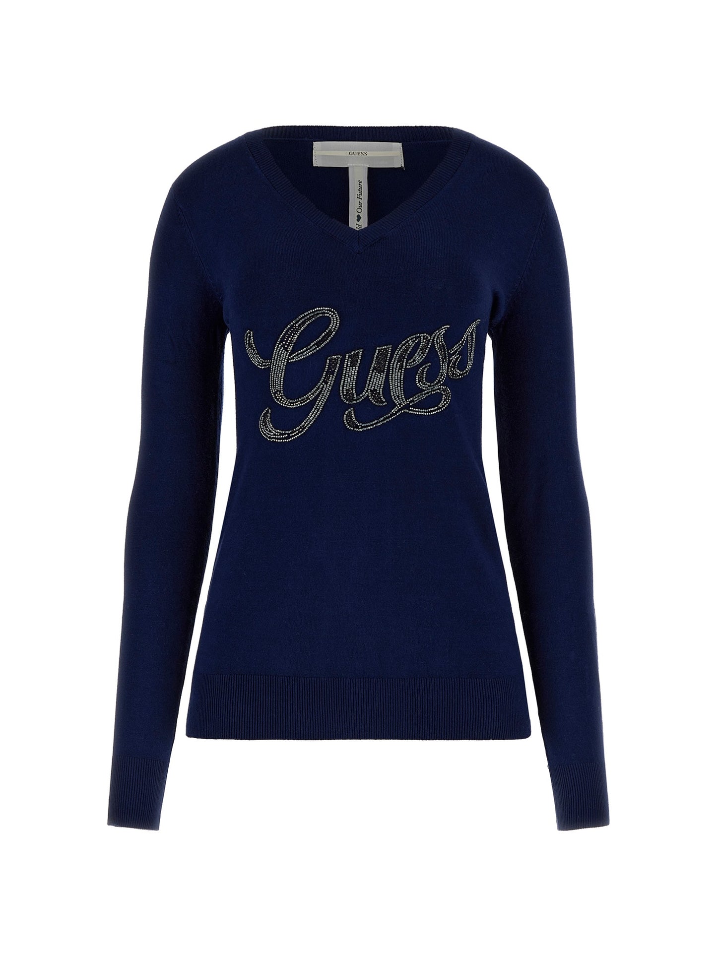 Rhinestones front logo sweater