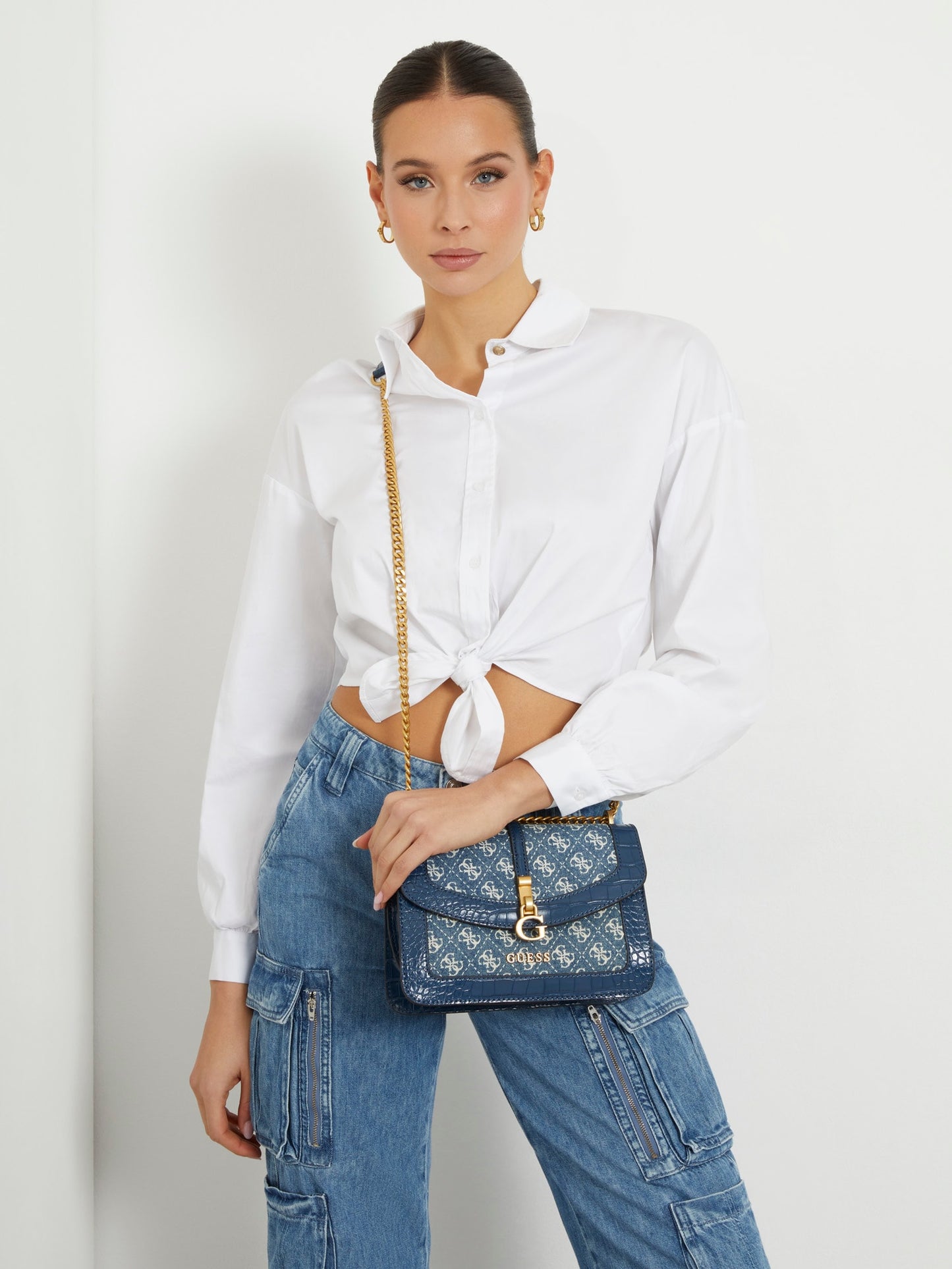 G James logo mini crossbody bag
