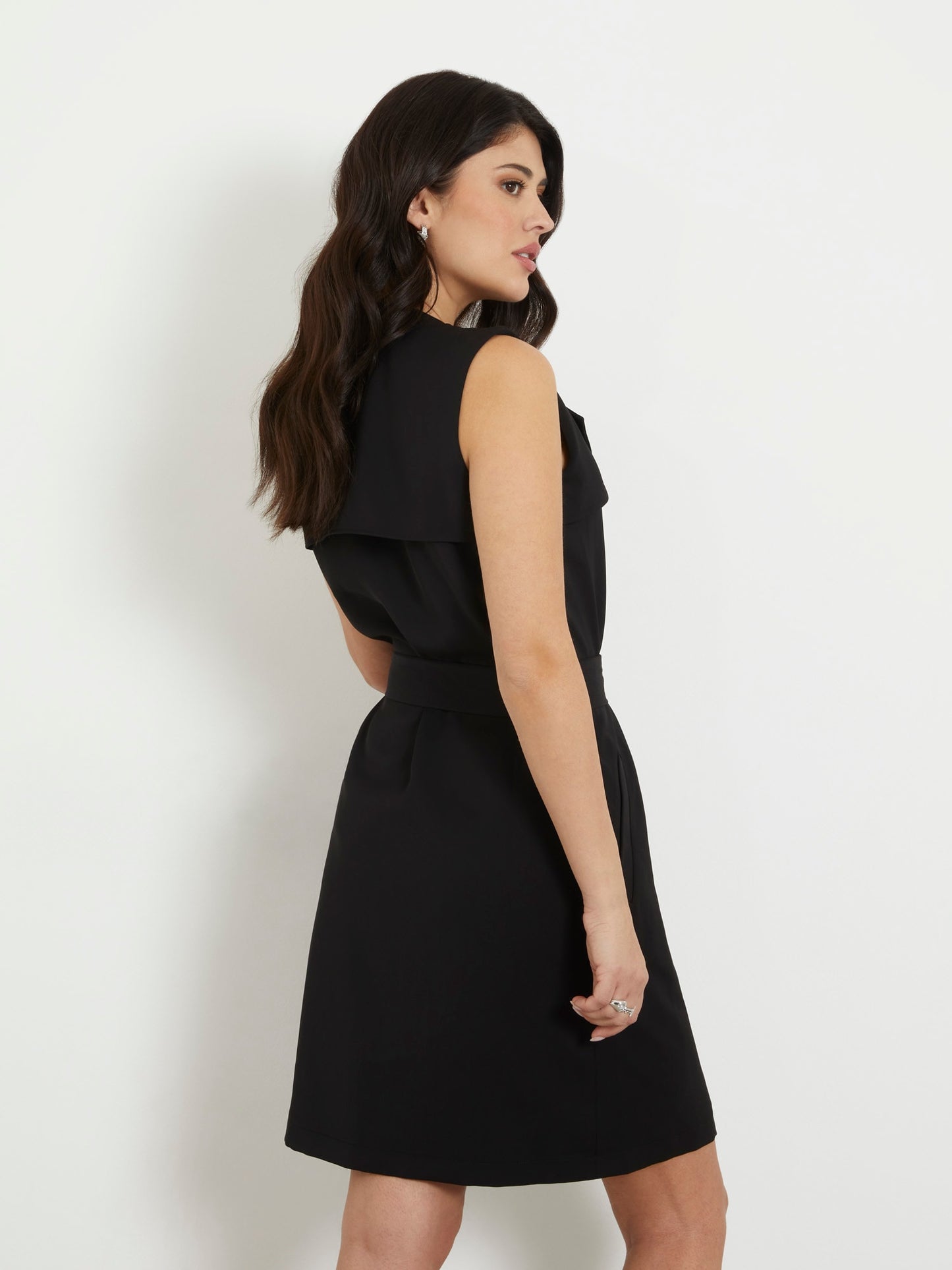 Belted mini wrap up dress_Women