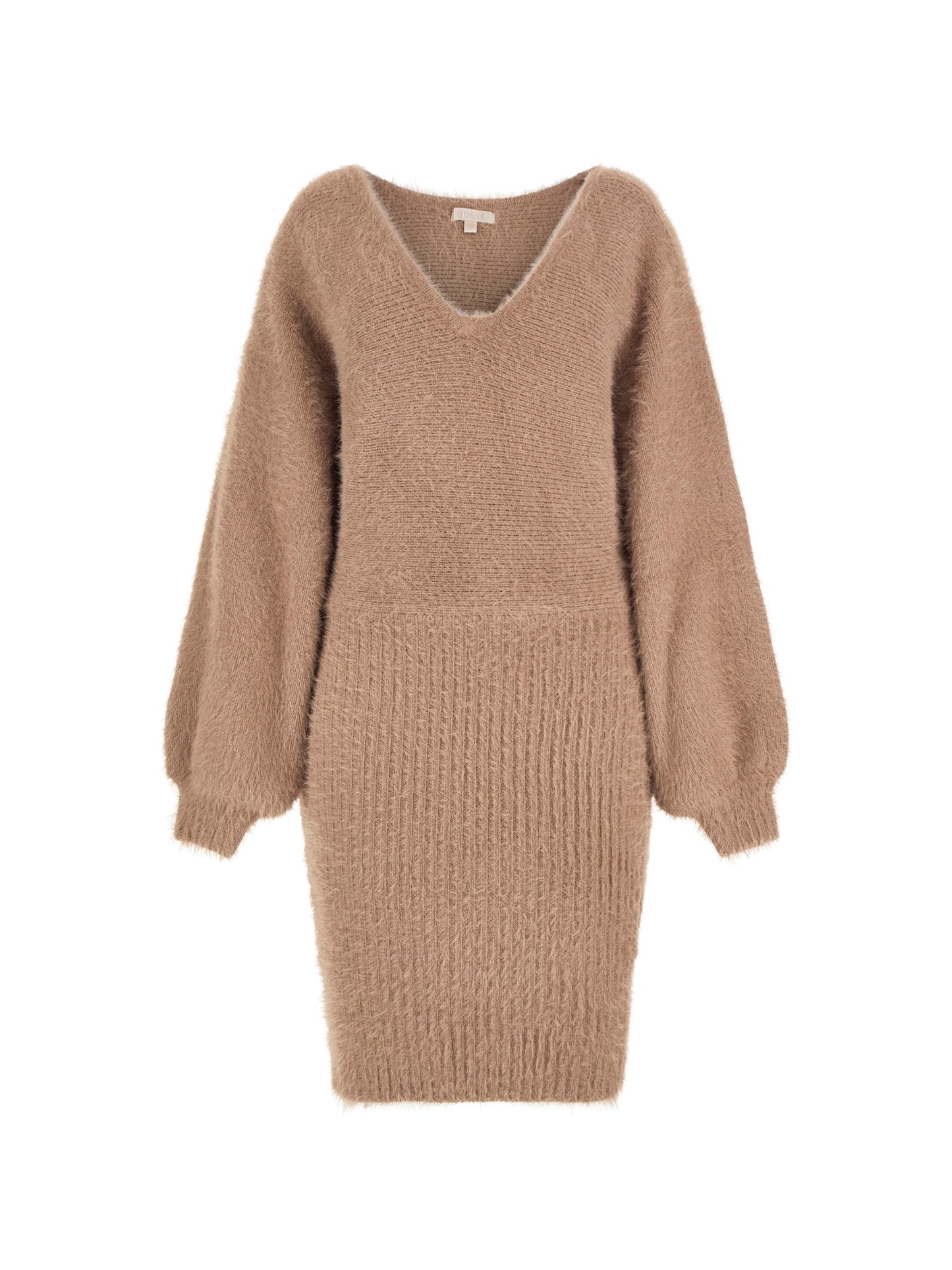 Fuzzy sweater midi dress