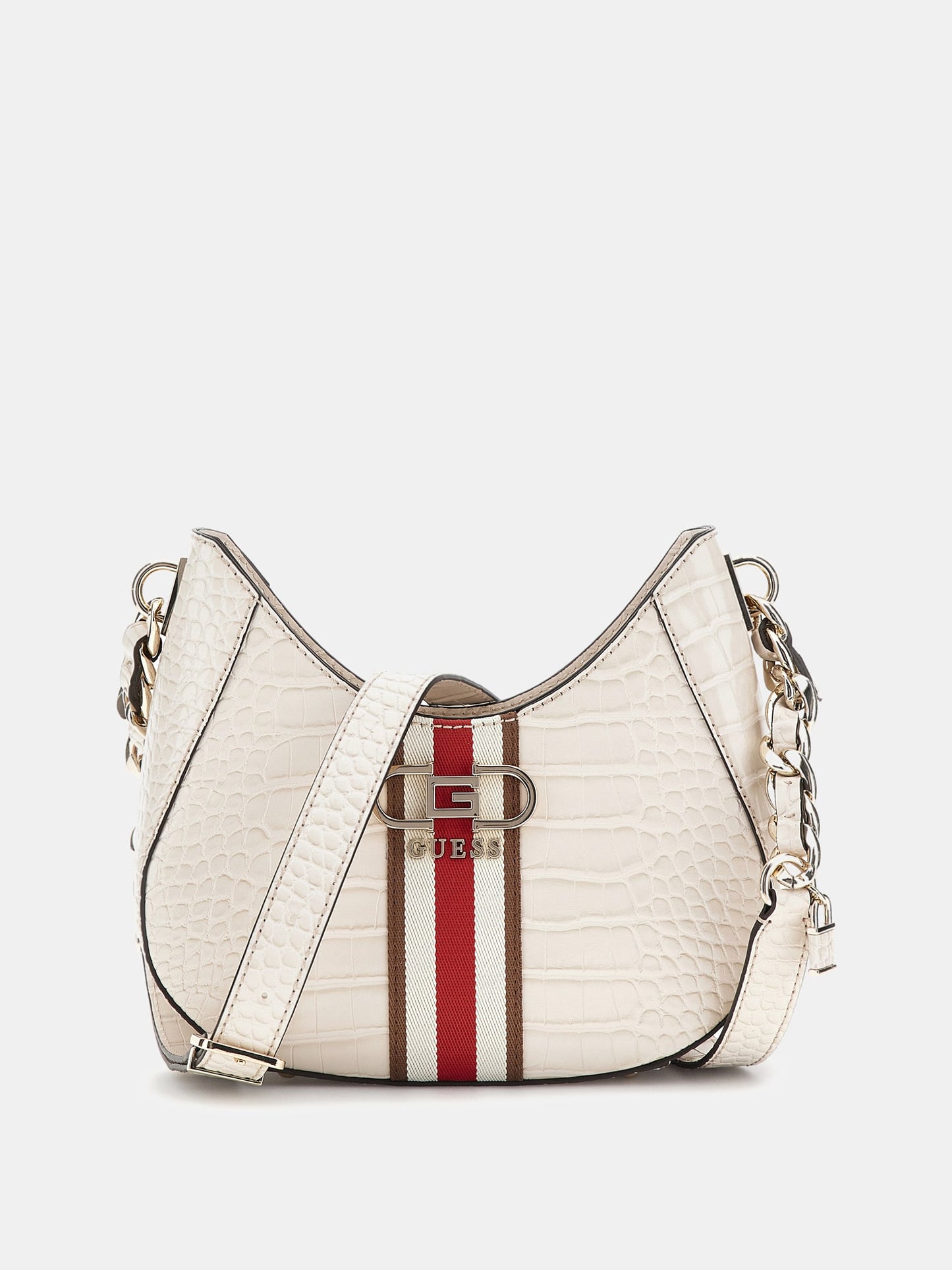 Nelka croc-print mini crossbody