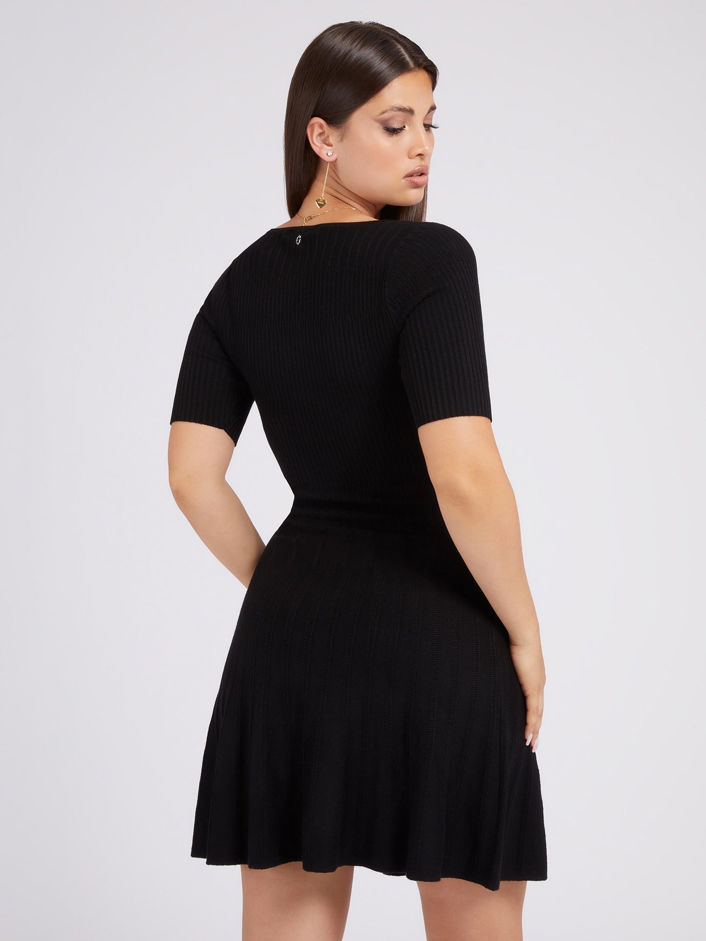 Fit and flare sweater dress