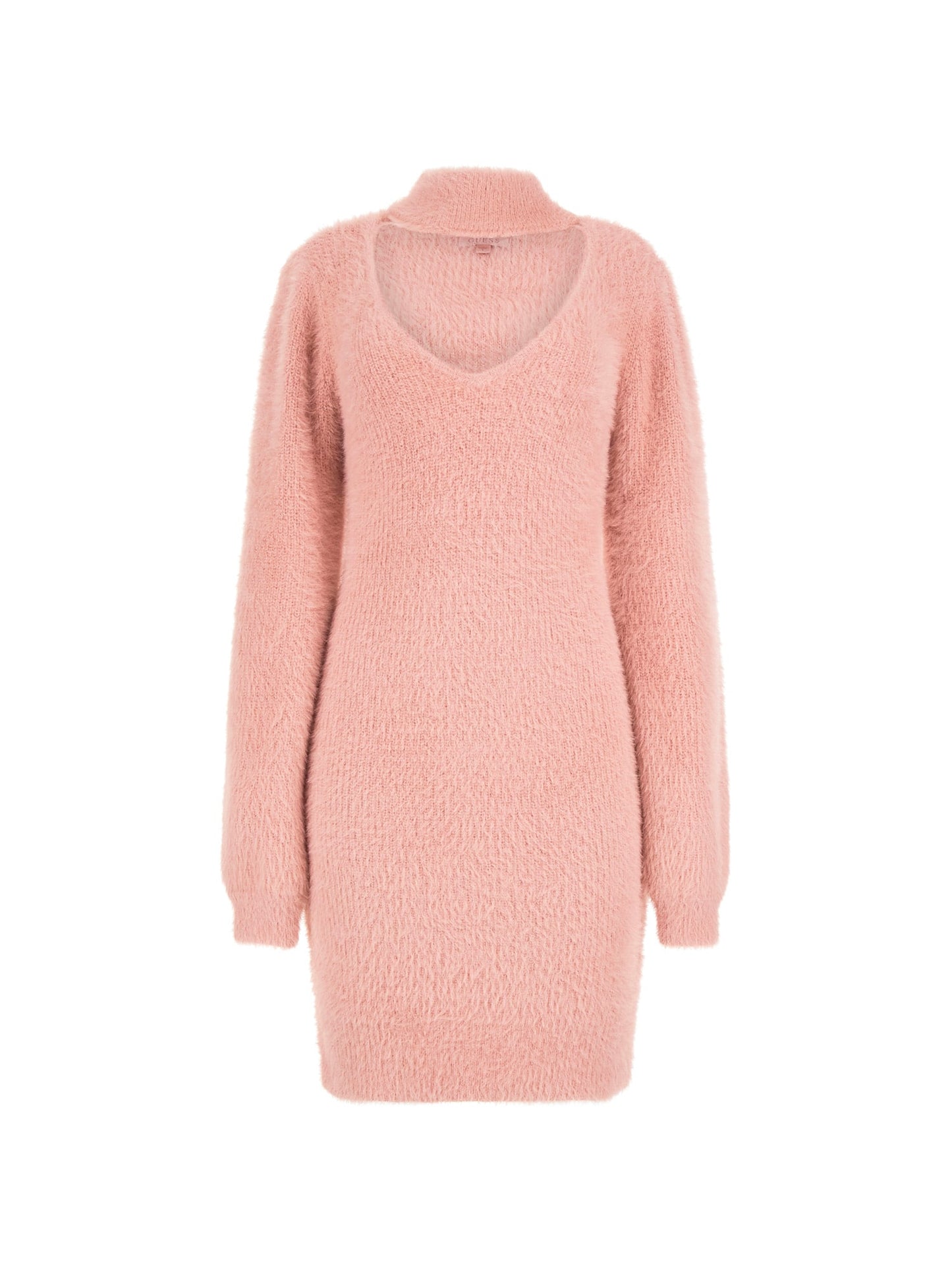 Fuzzy sweater mini dress