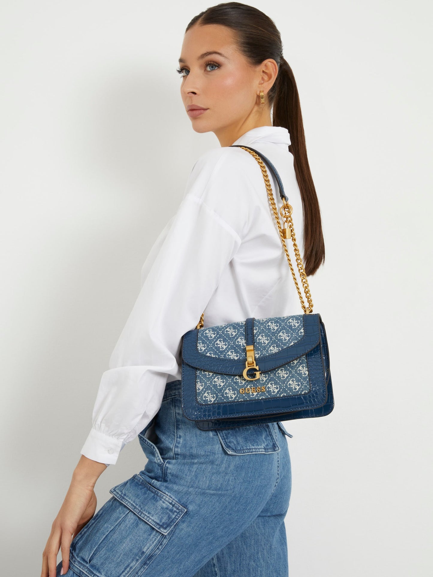 G James logo mini crossbody bag