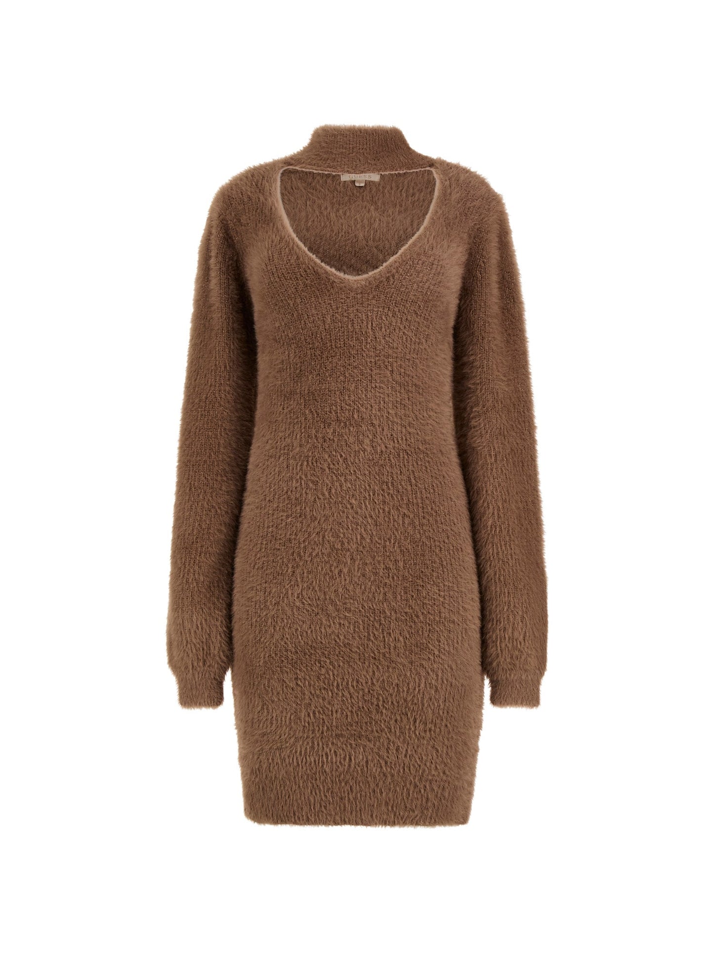 Fuzzy sweater mini dress