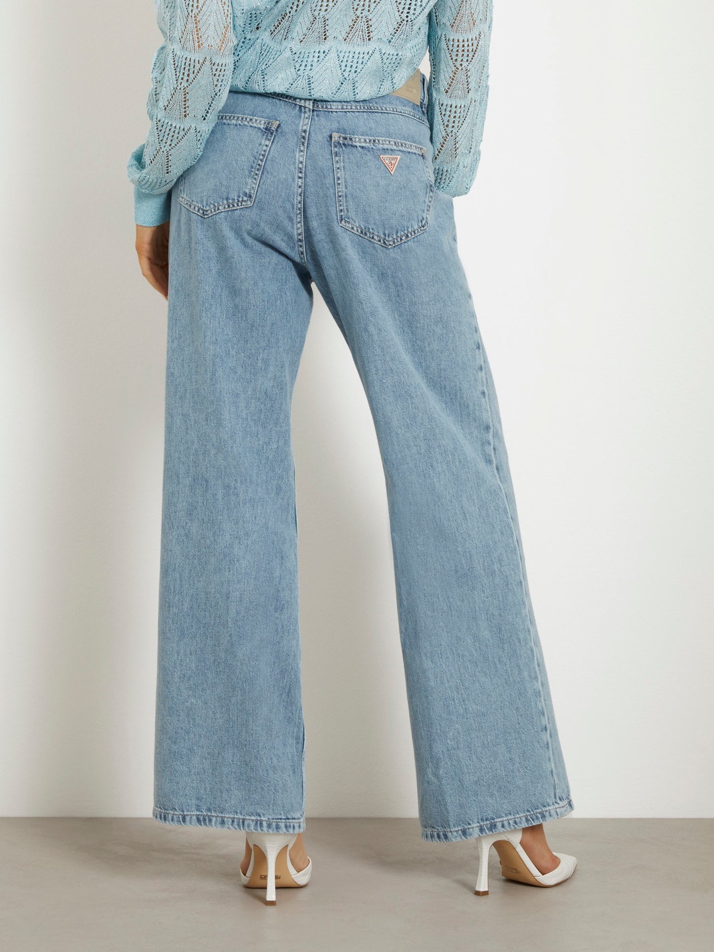 Wide leg denim pant