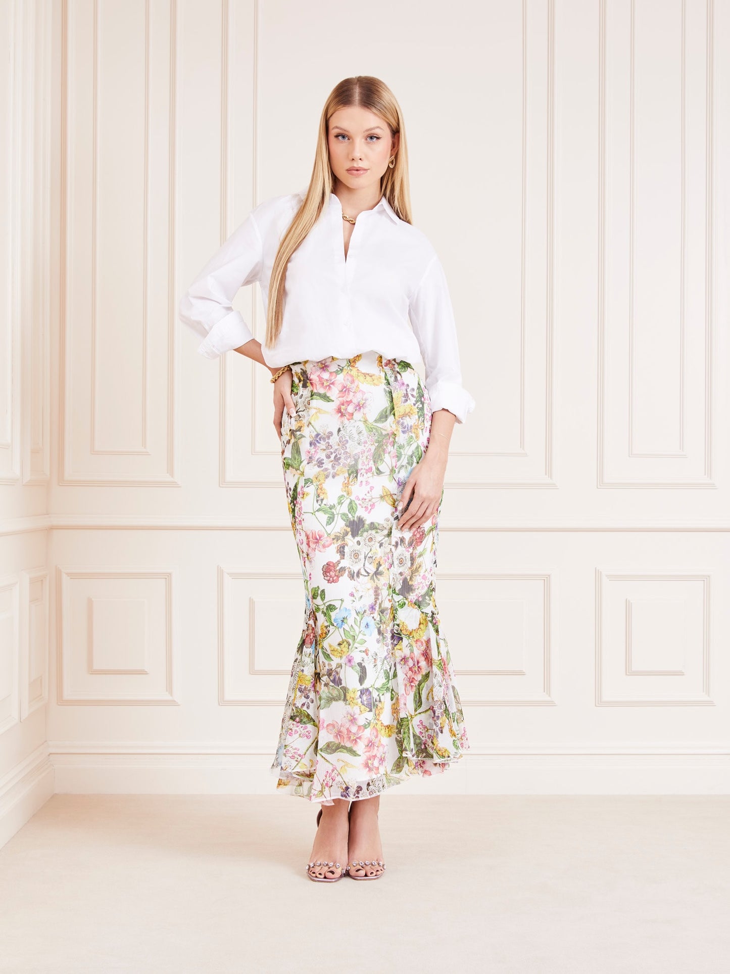 Marciano all over print long skirt