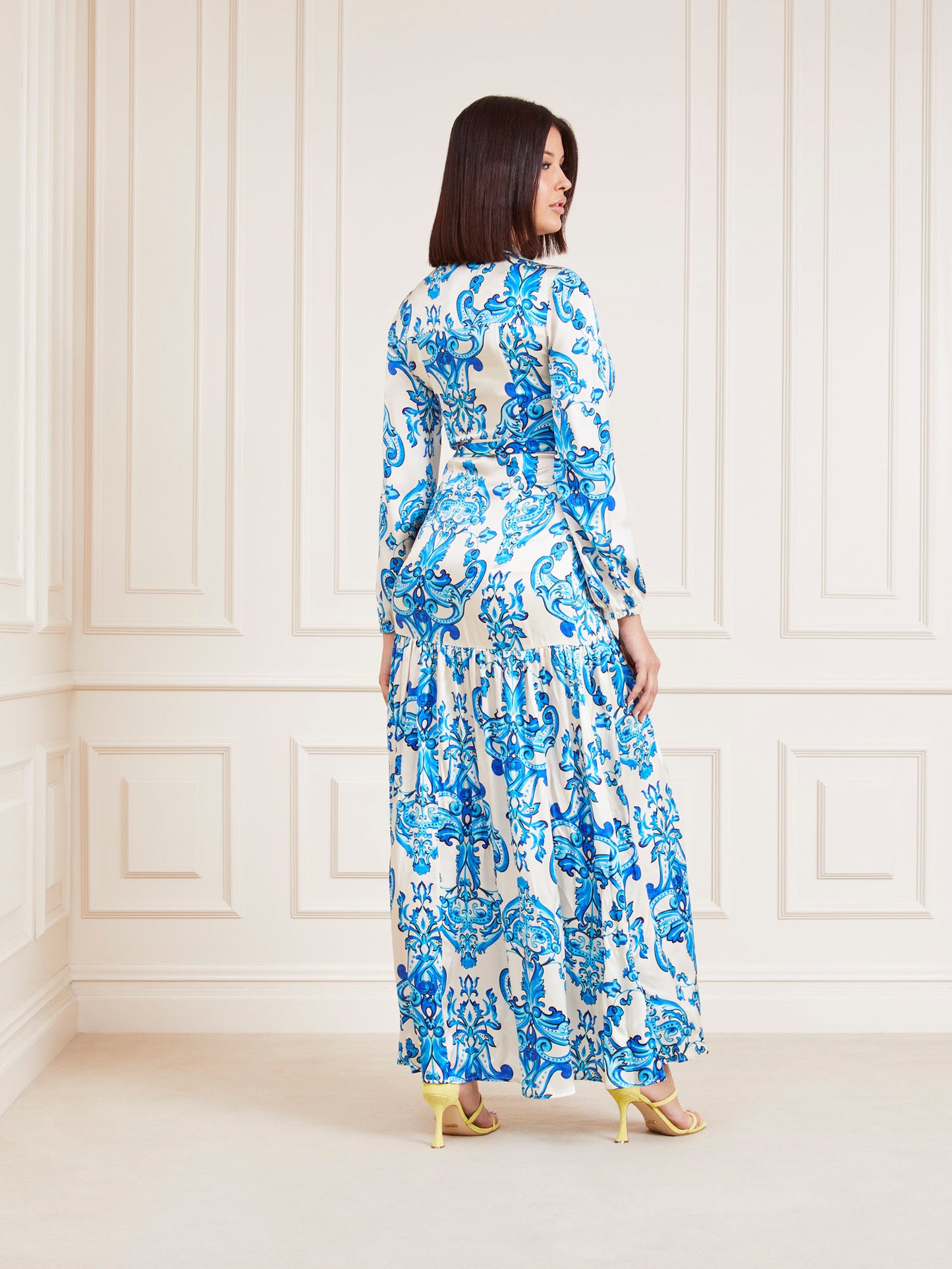 MARCIANO SILK LONG DRESS