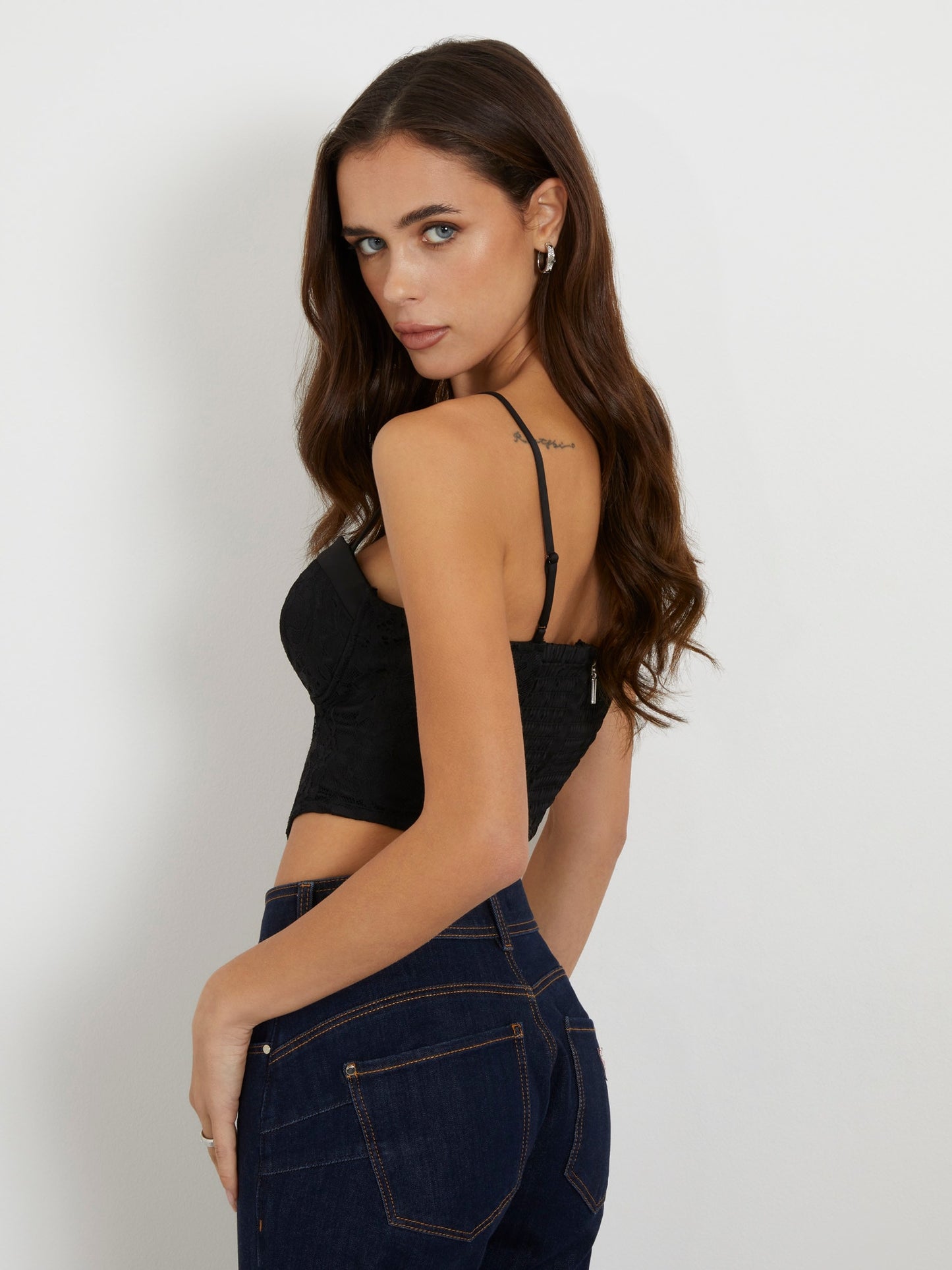Lace bustier top